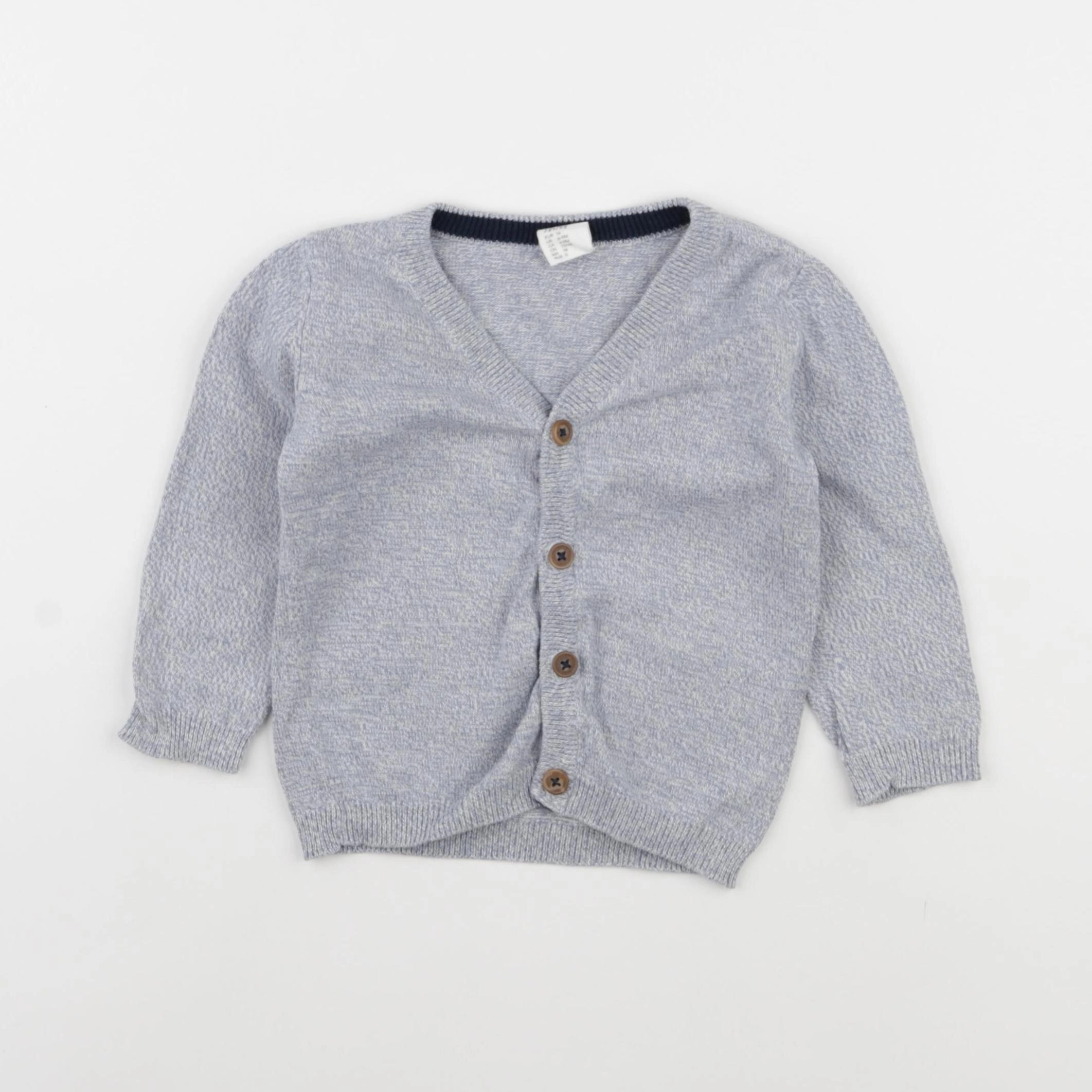 H&M - gilet bleu - 6/9 mois