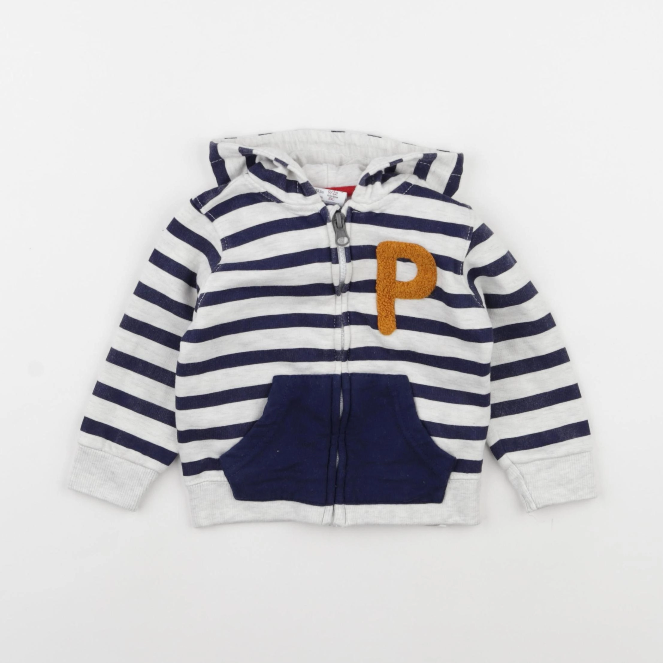Zara - sweat bleu - 9/12 mois
