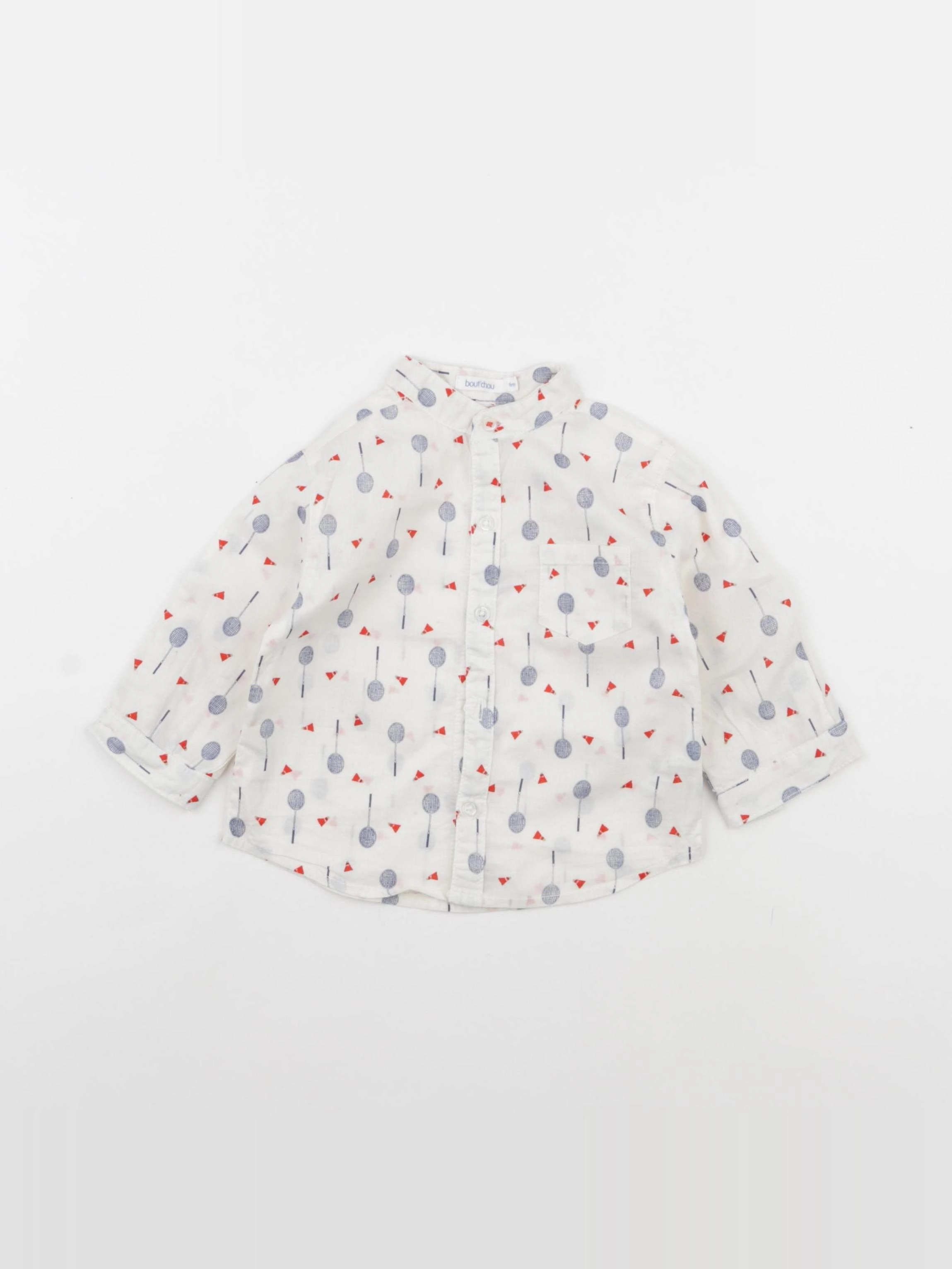 Boutchou - chemise blanc - 6 mois