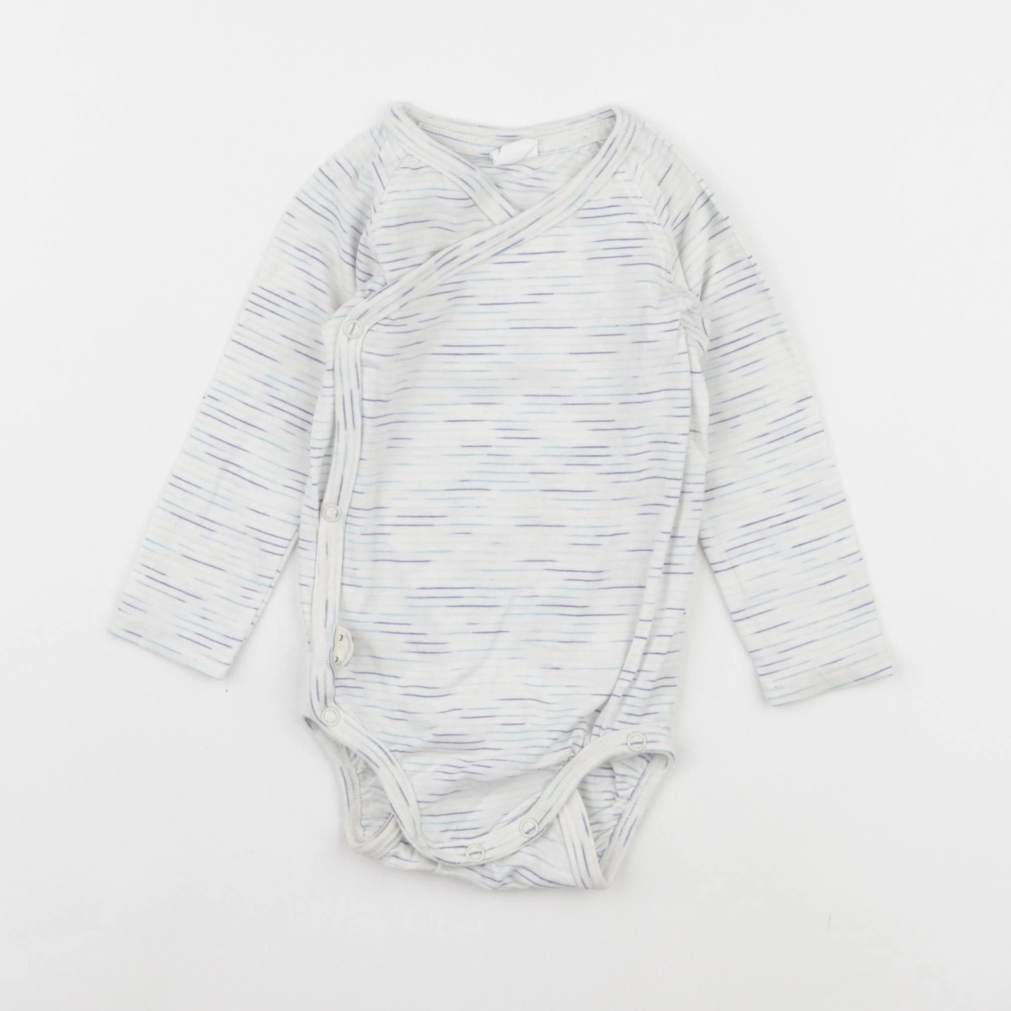 H&M - body bleu - 6/9 mois