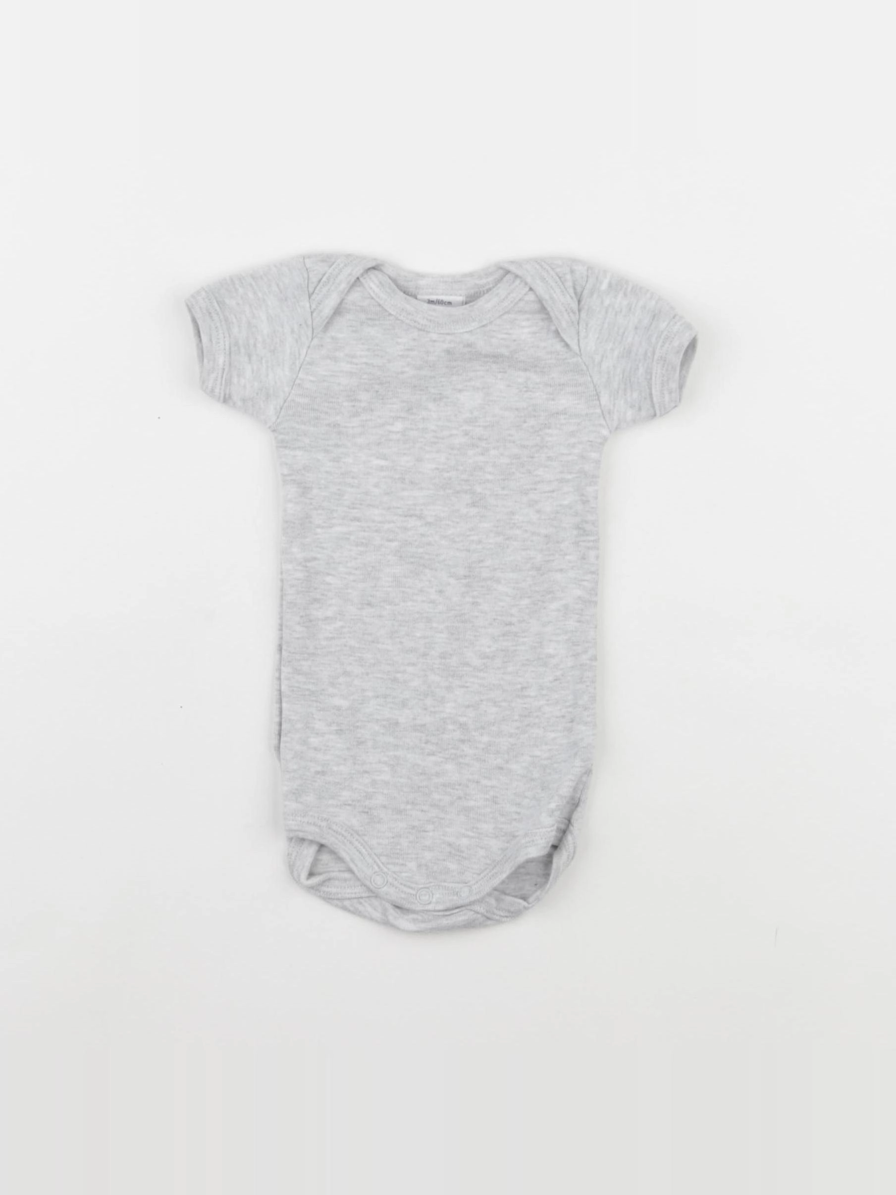 Petit Bateau - body gris - 3 mois