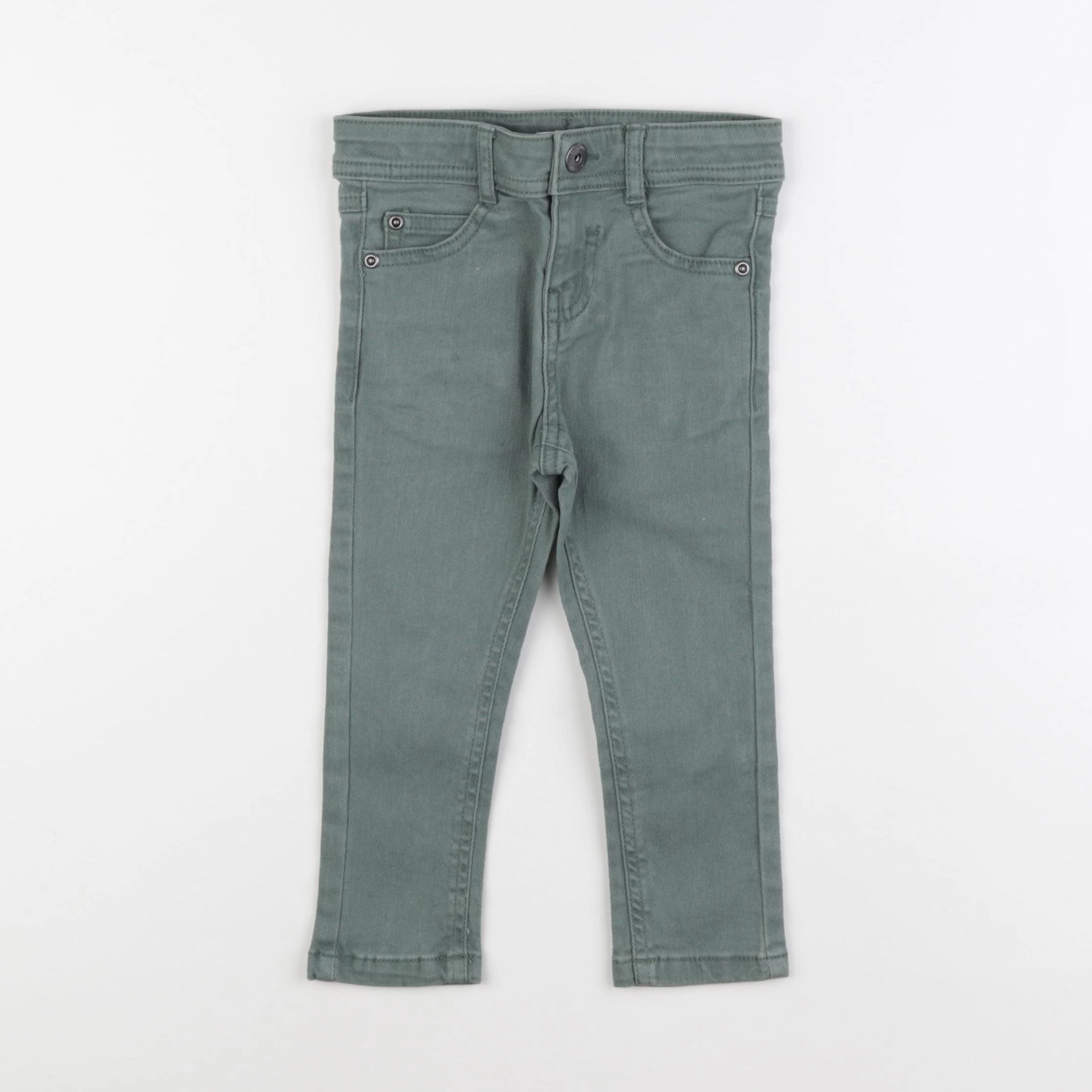 Vertbaudet - jean vert - 2 ans