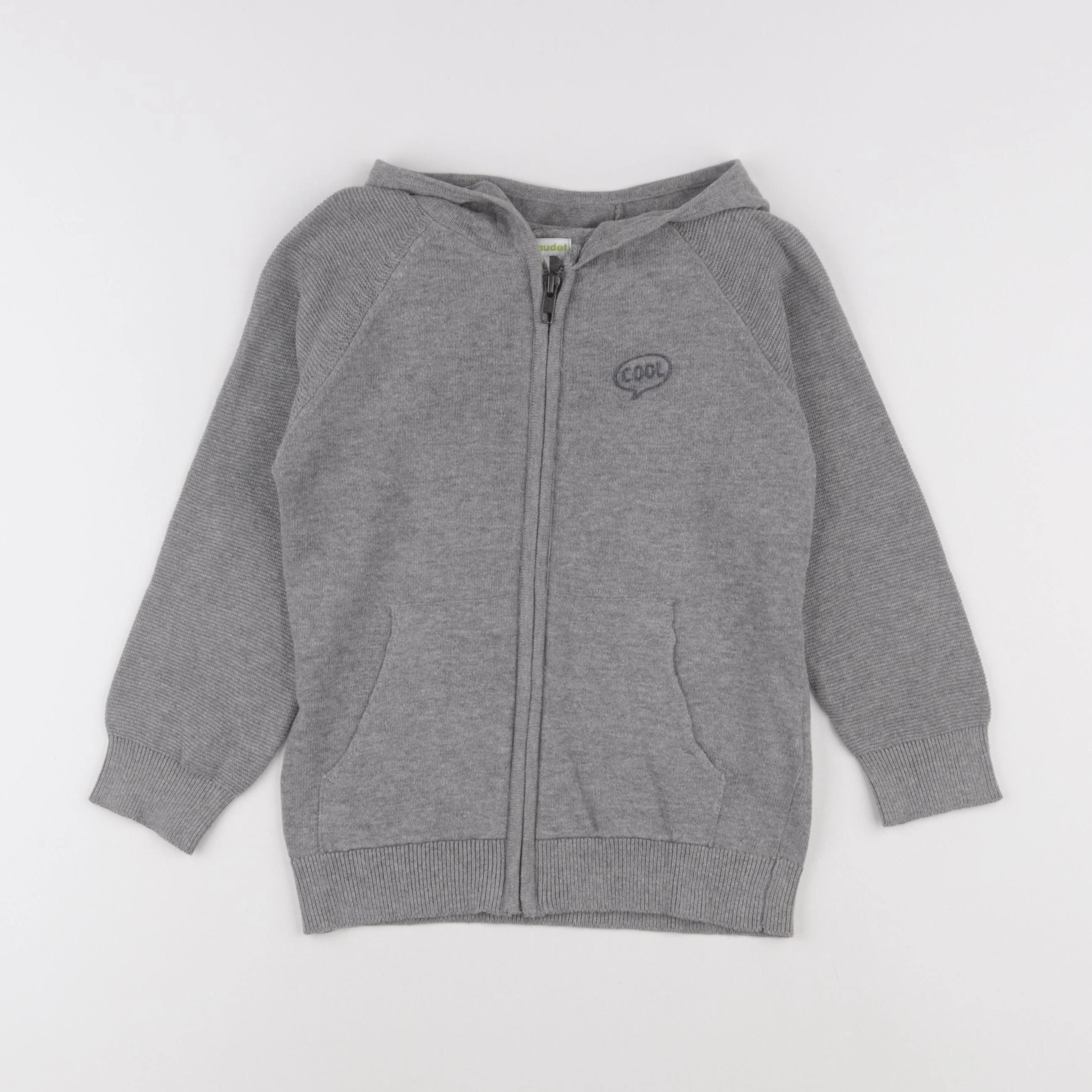 Vertbaudet - gilet gris - 6 ans