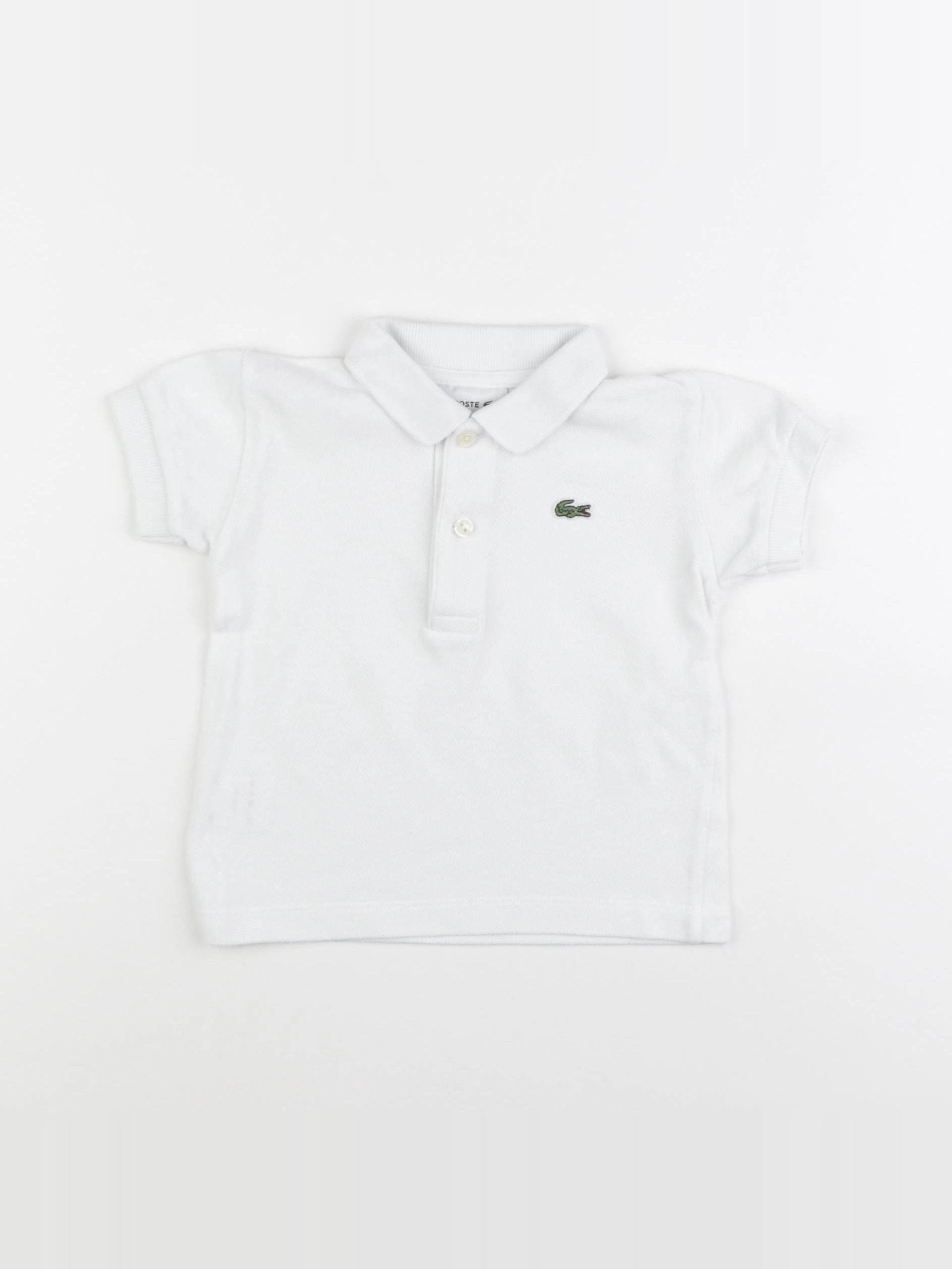 Lacoste - polo blanc - 12 mois