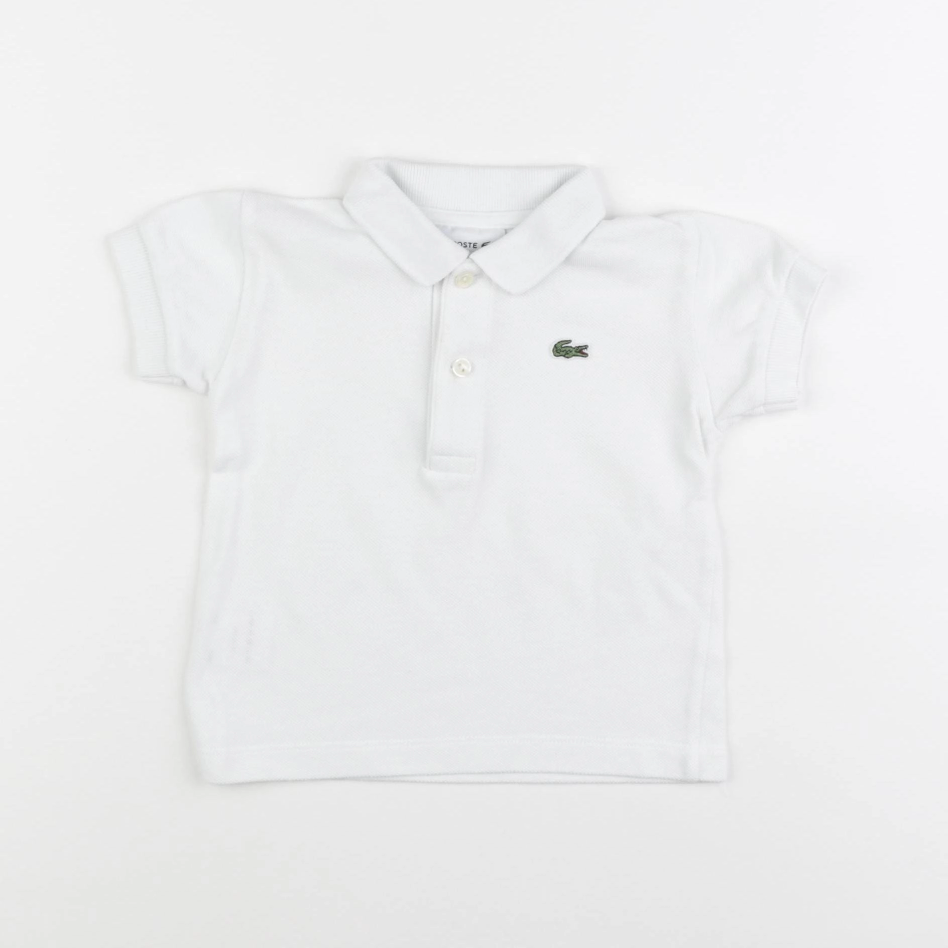 Lacoste - polo blanc - 12 mois