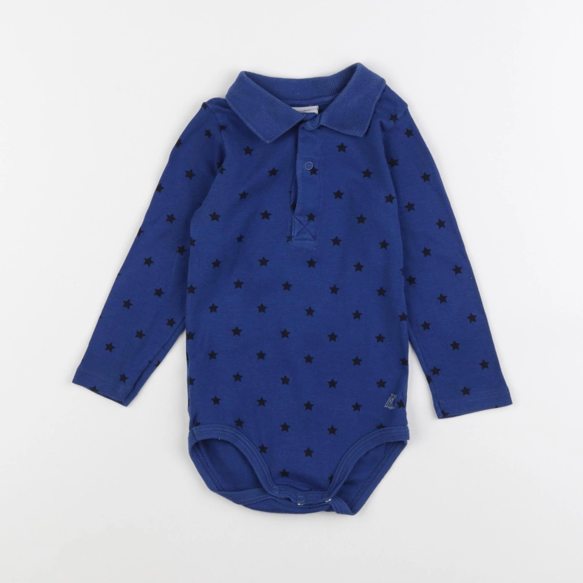 Petit Bateau - body à col bleu - 18 mois