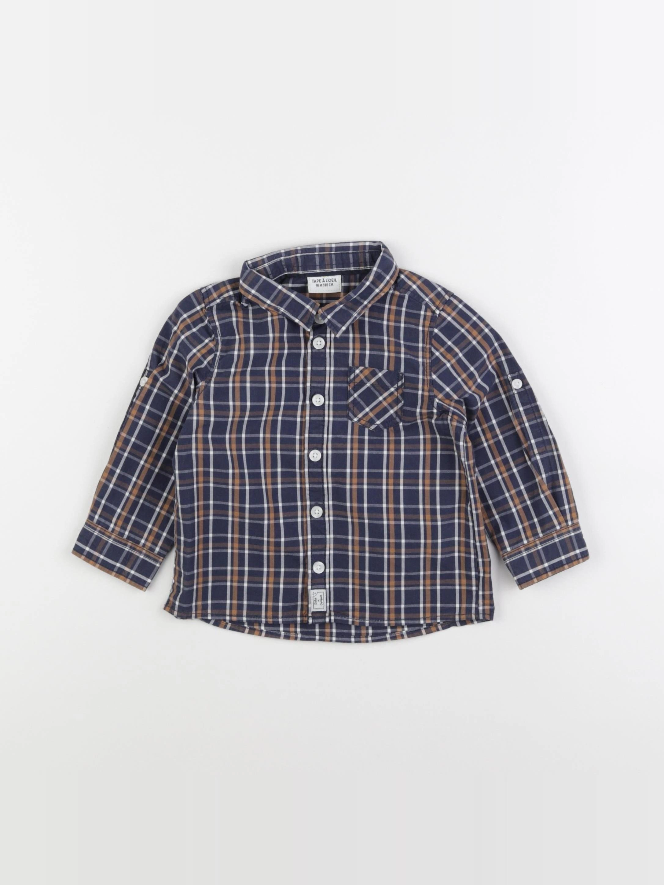 Tape à l'oeil - chemise bleu - 18 mois