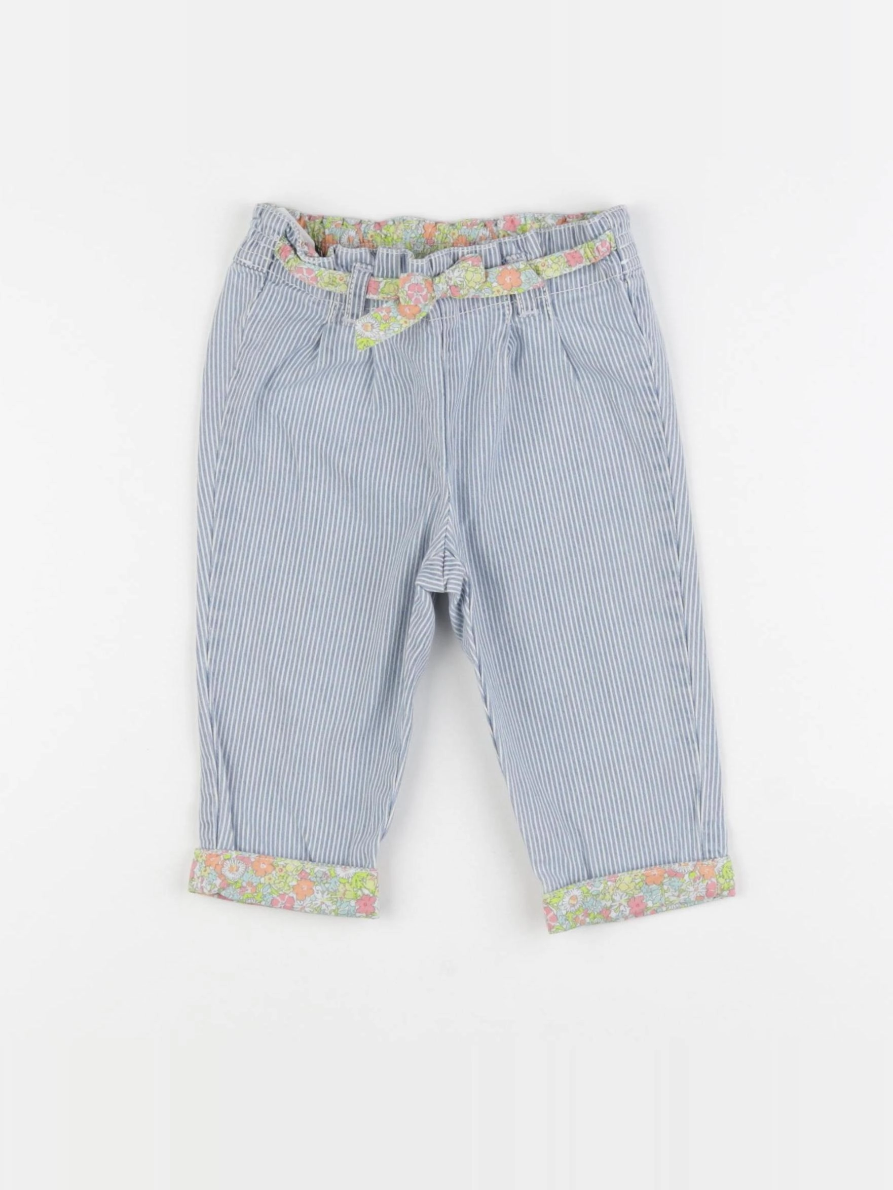 Cyrillus - pantalon bleu - 12 mois