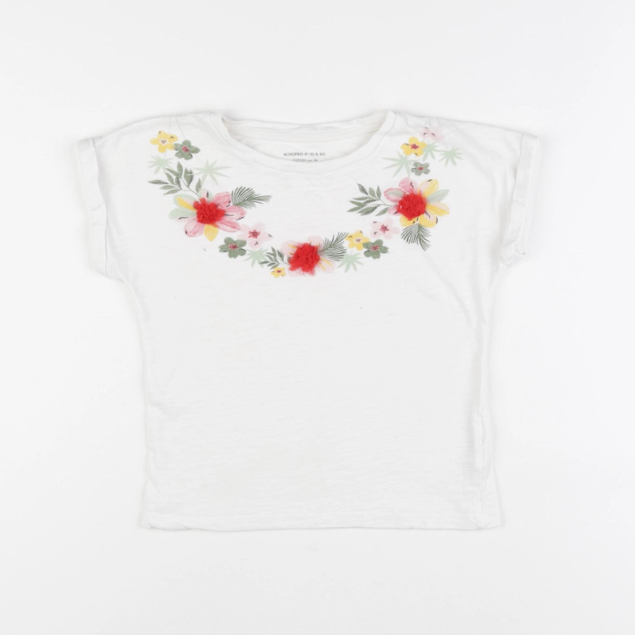 Monoprix - tee-shirt blanc - 5 ans