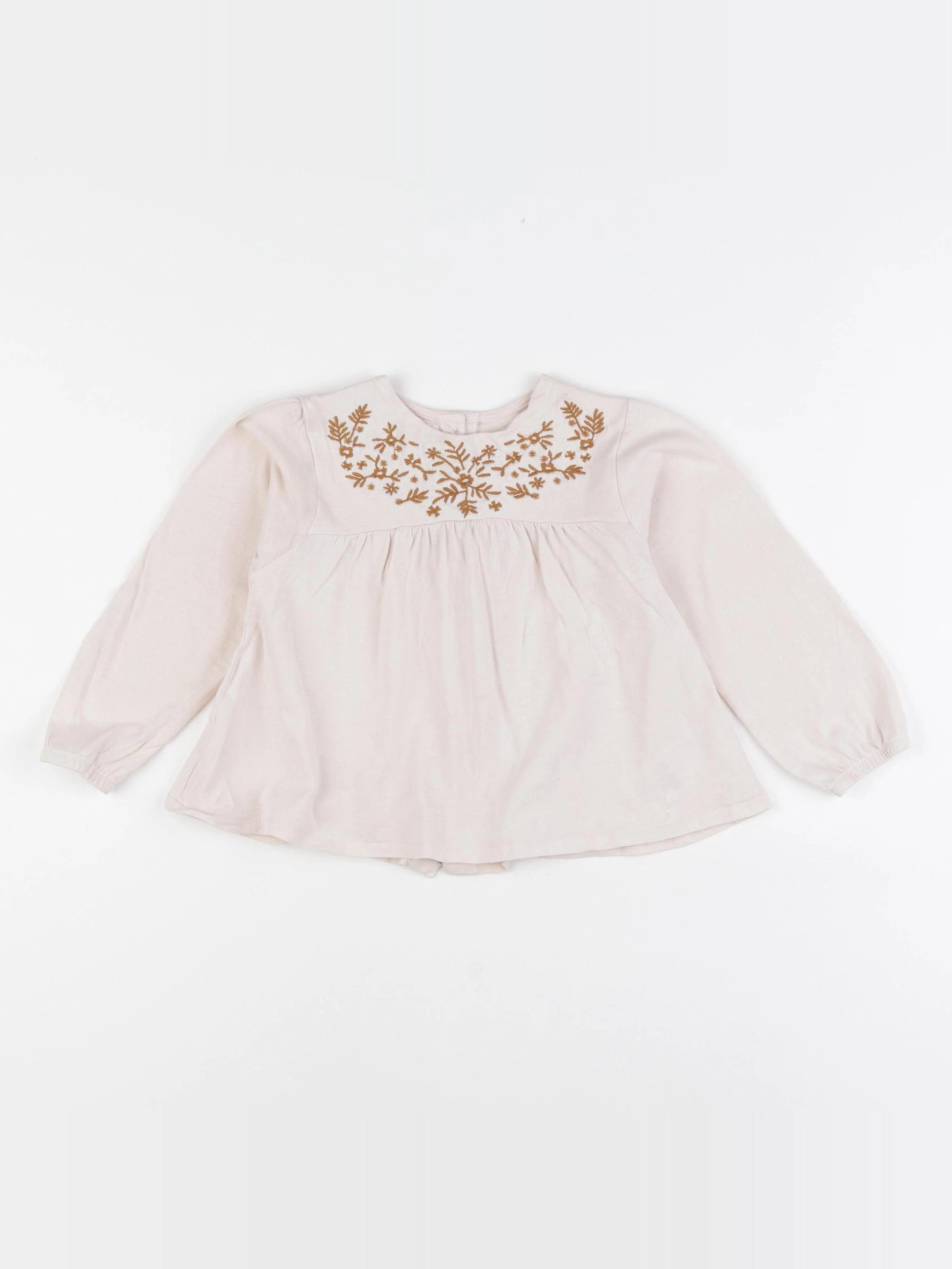 Vertbaudet - tee-shirt beige - 24 mois