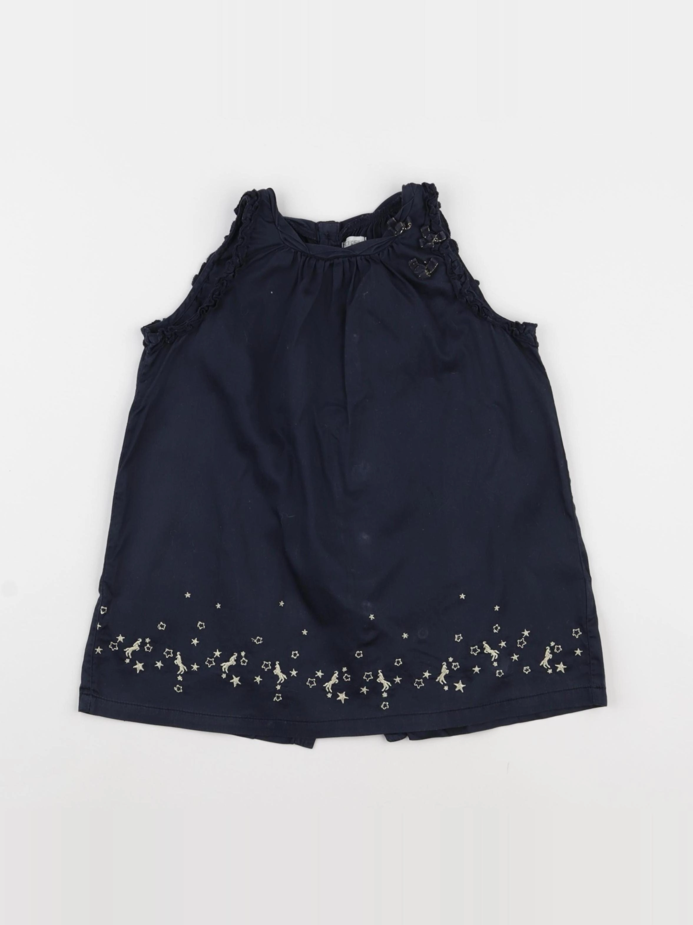 IKKS - robe bleu, or - 2 ans