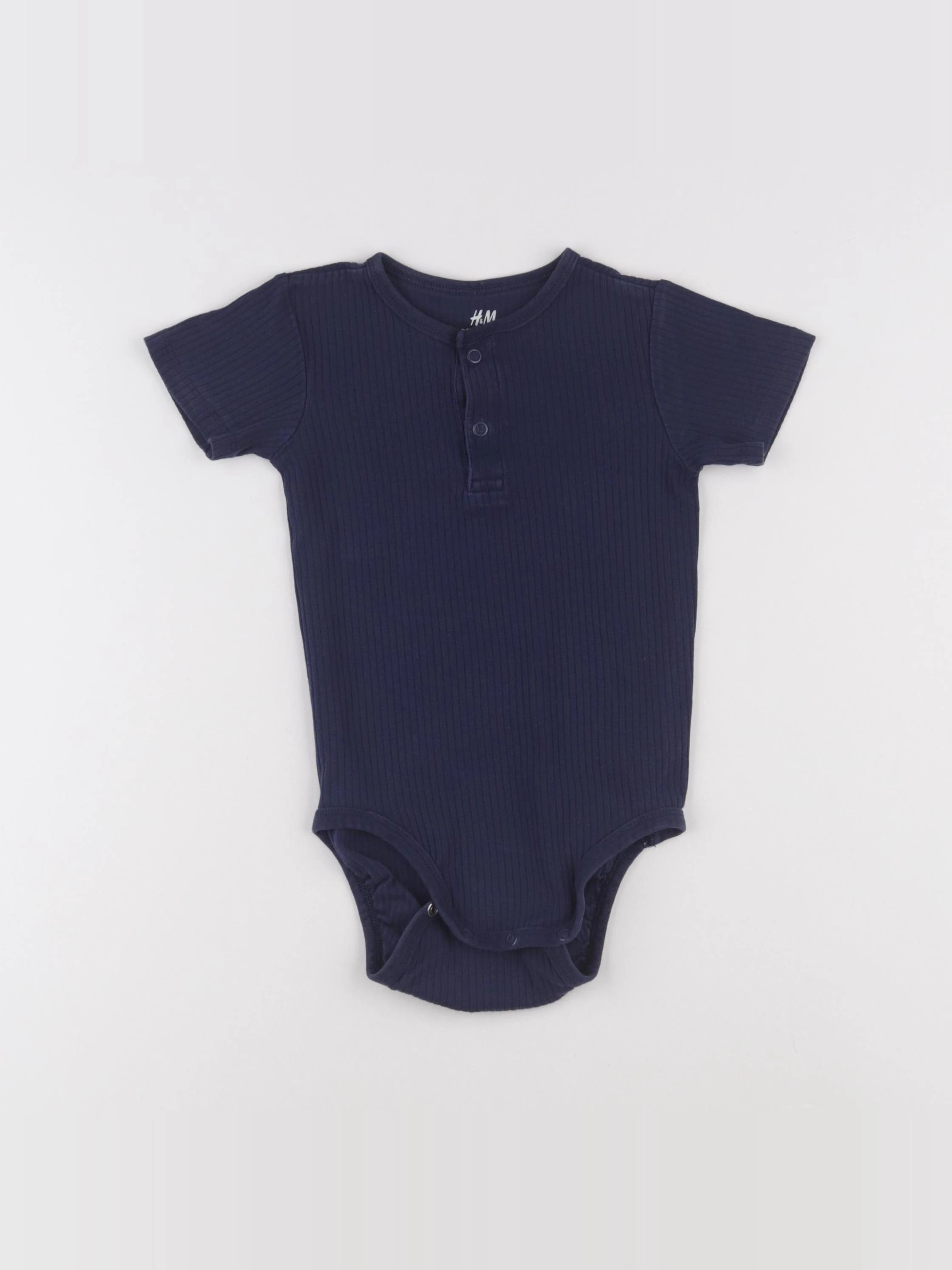 H&M - body bleu - 18/24 mois
