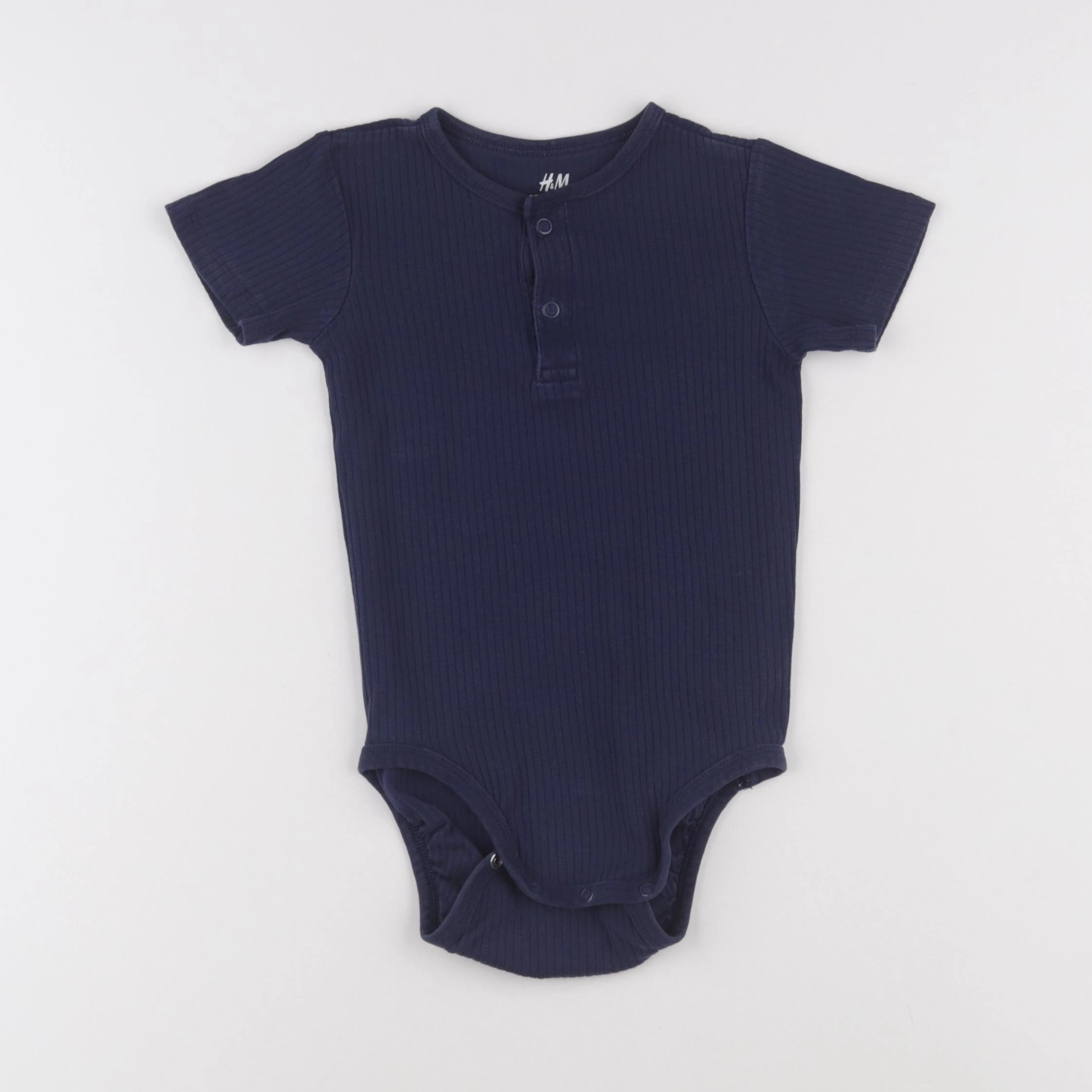 H&M - body bleu - 18/24 mois