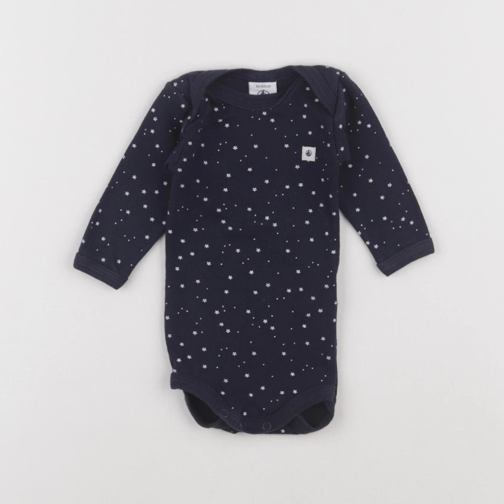 Petit Bateau - body bleu - 3 mois