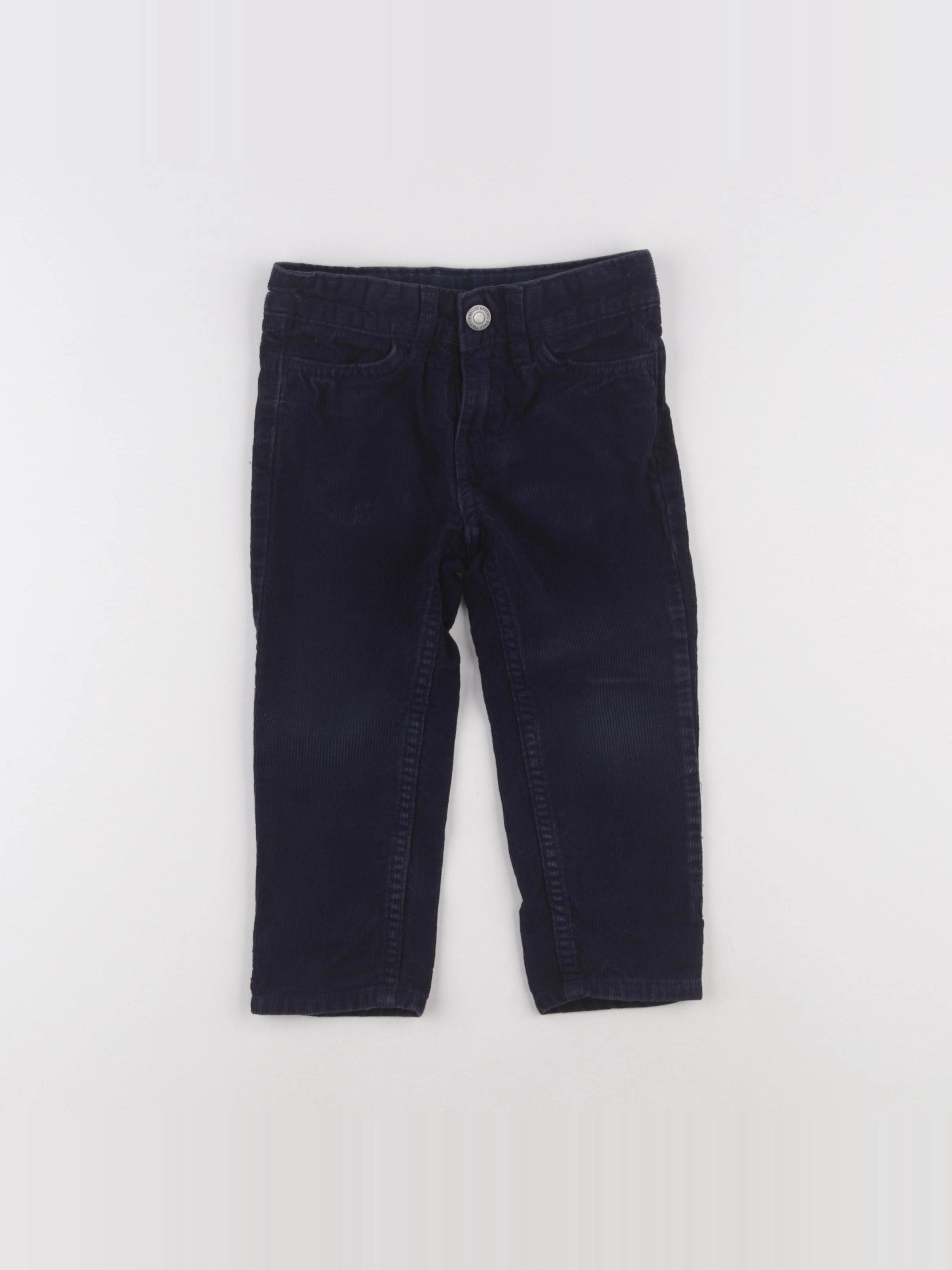H&M - pantalon bleu - 18/24 mois