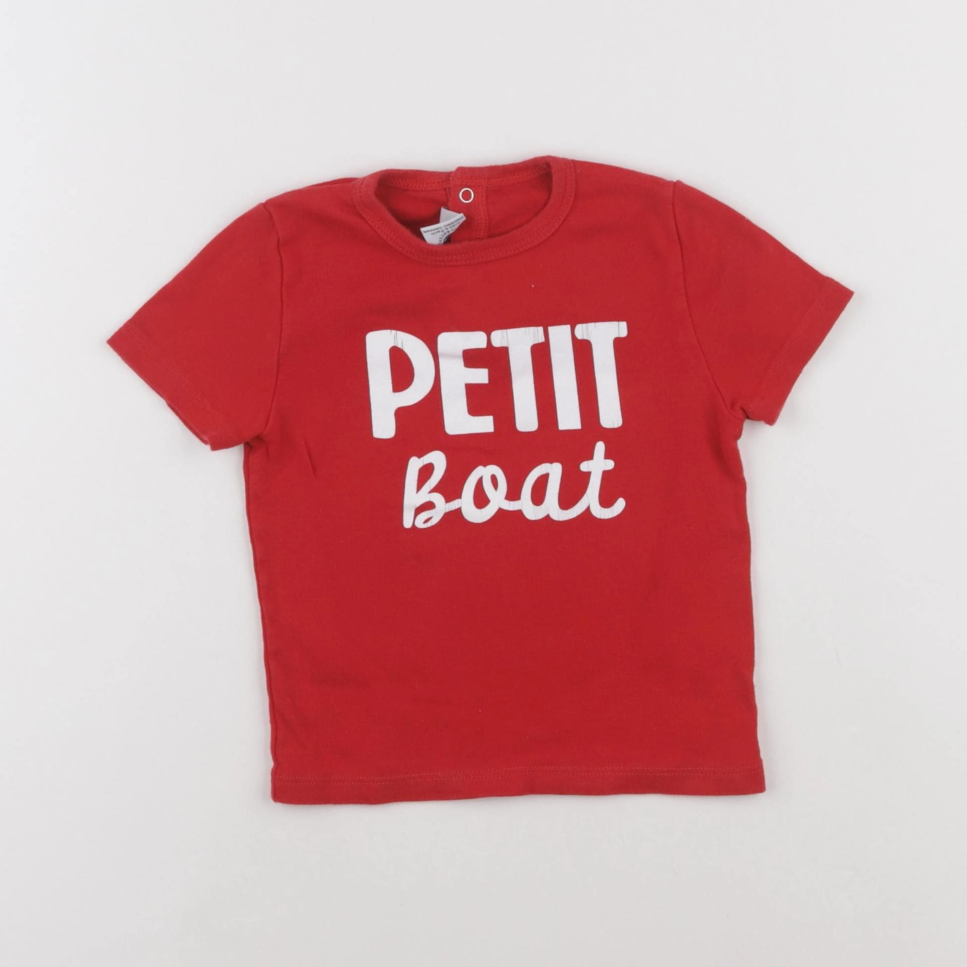 Petit Bateau - tee-shirt rouge - 24 mois