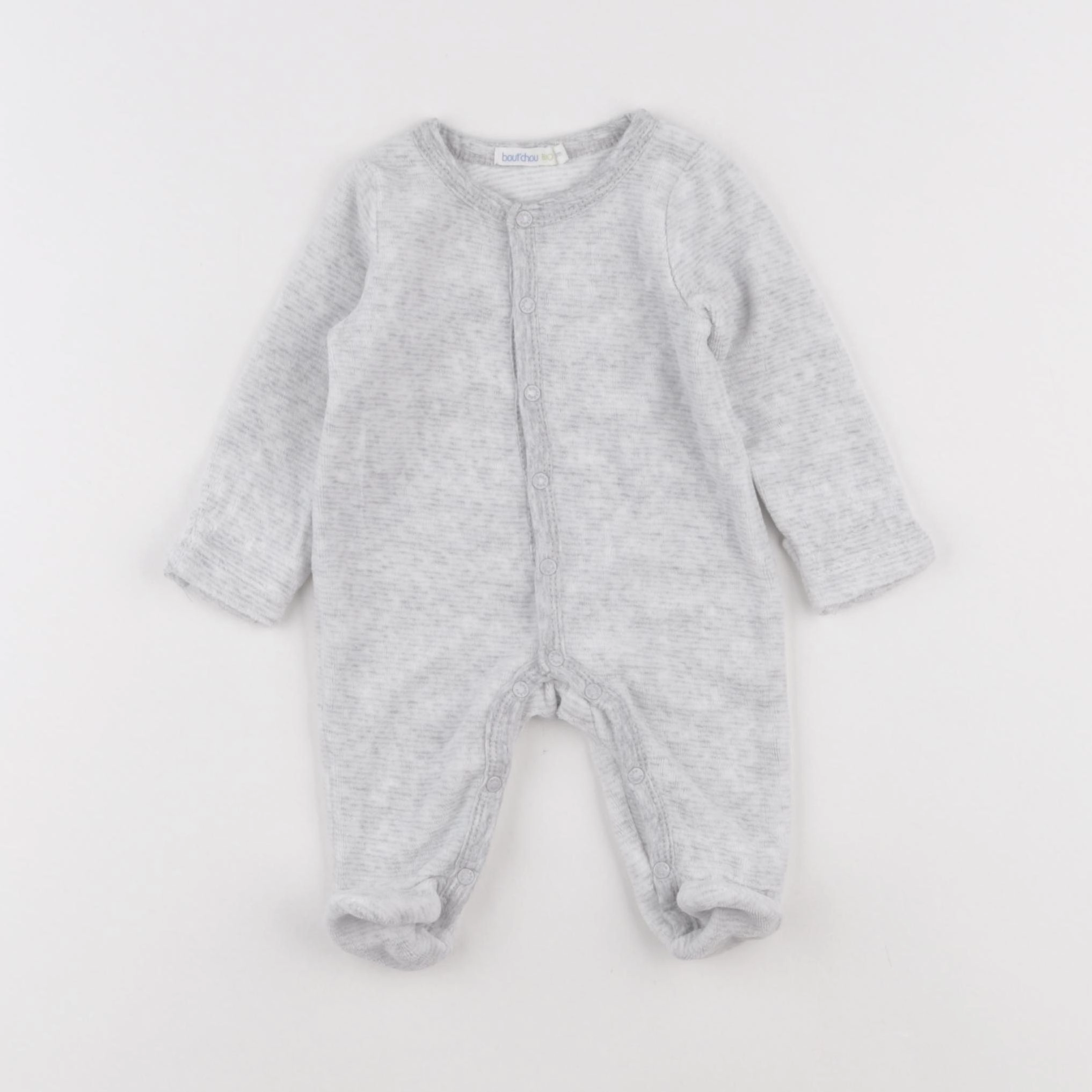1+ In the family - pyjama velours gris - 1 mois