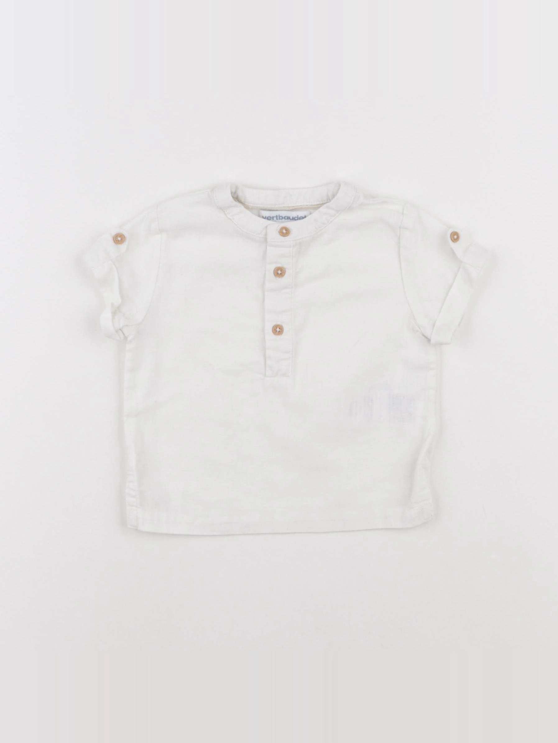 Vertbaudet - chemise blanc - 6 mois