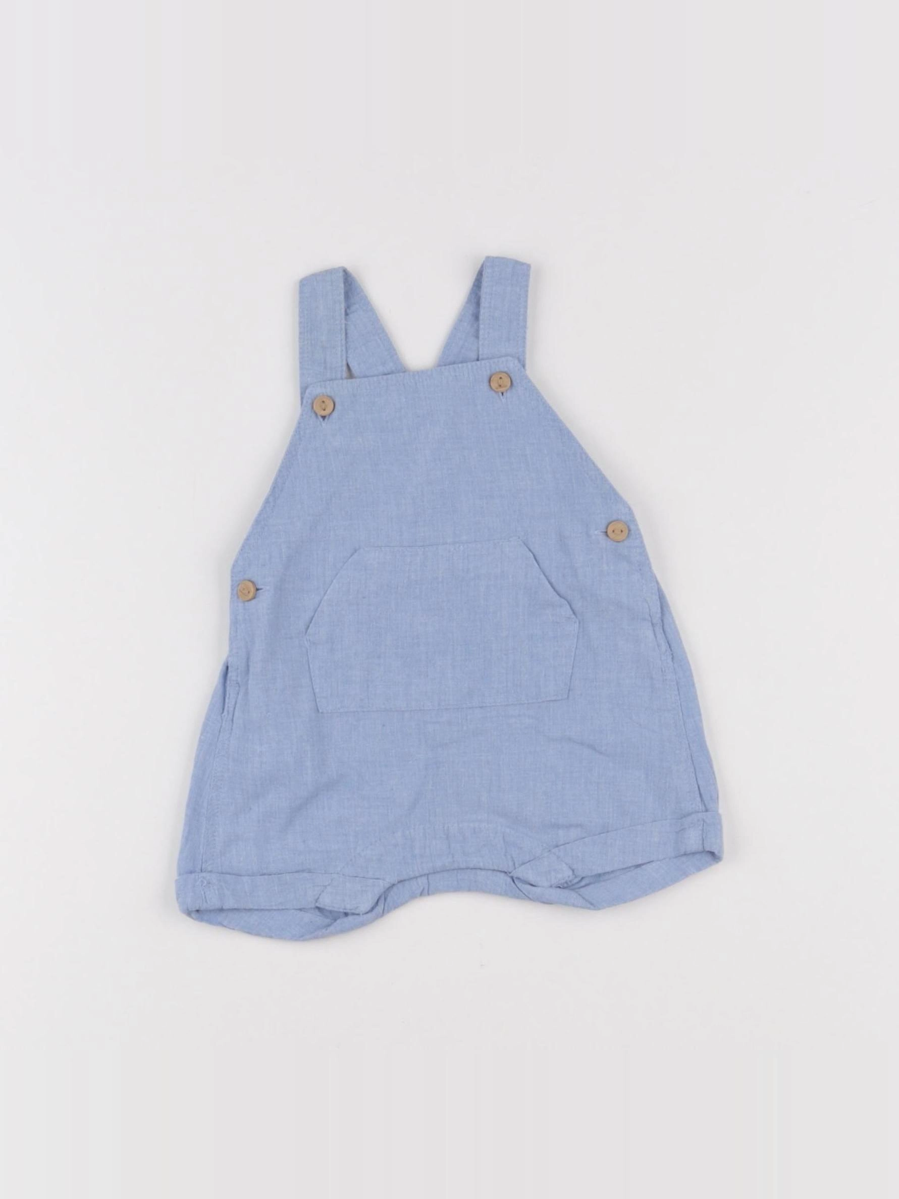 H&M - salopette bleu - 0/1 mois