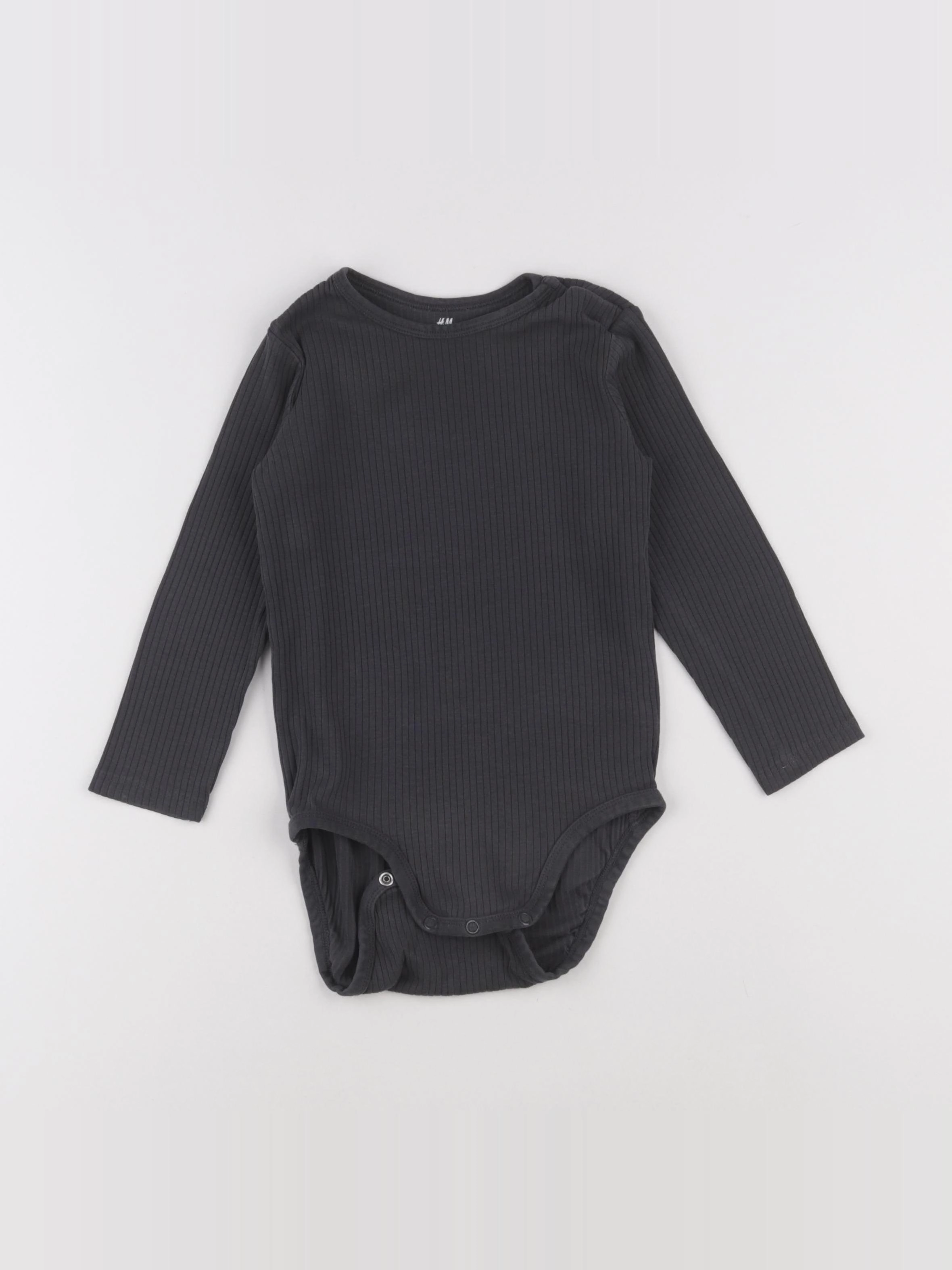 H&M - body gris - 2/3 ans