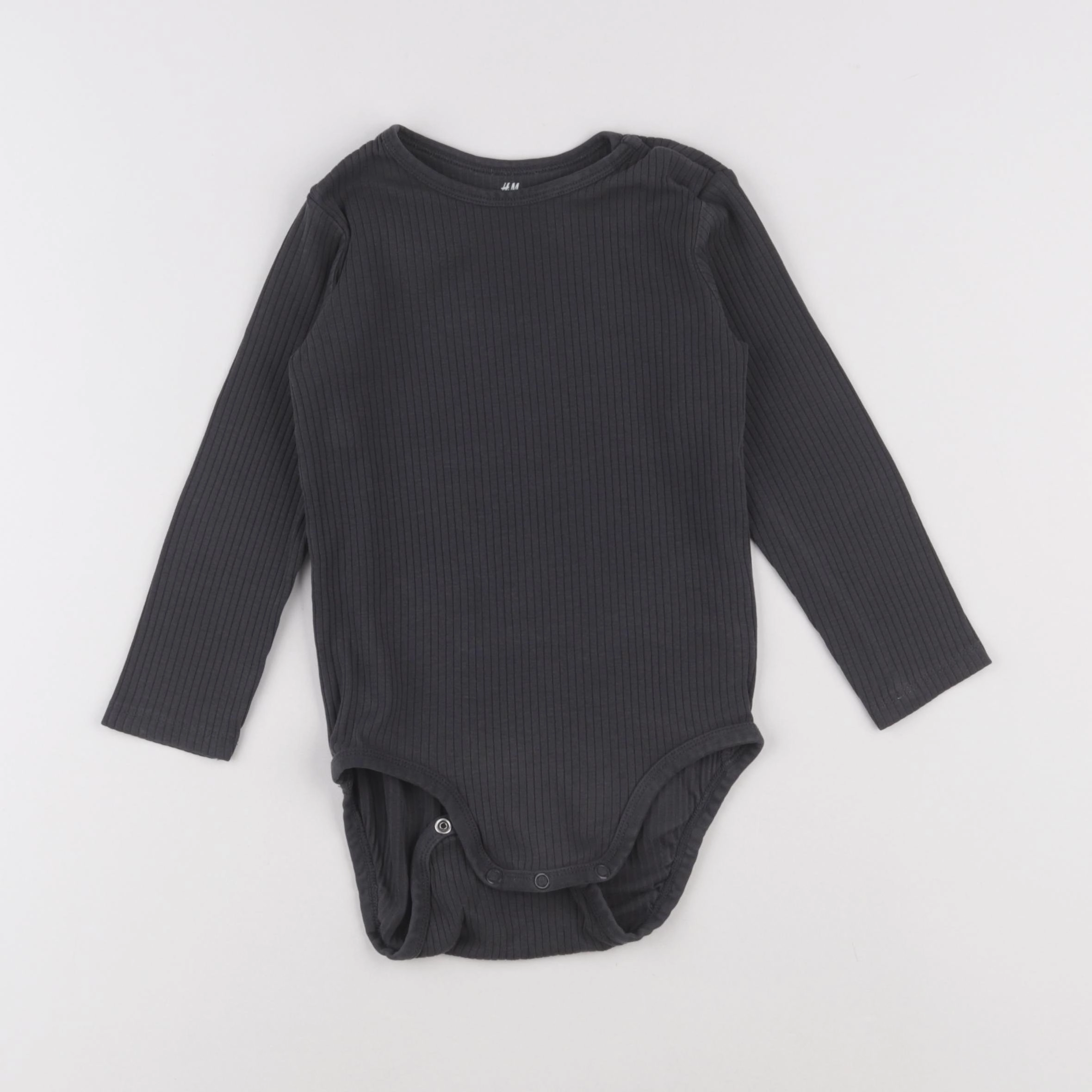 H&M - body gris - 2/3 ans