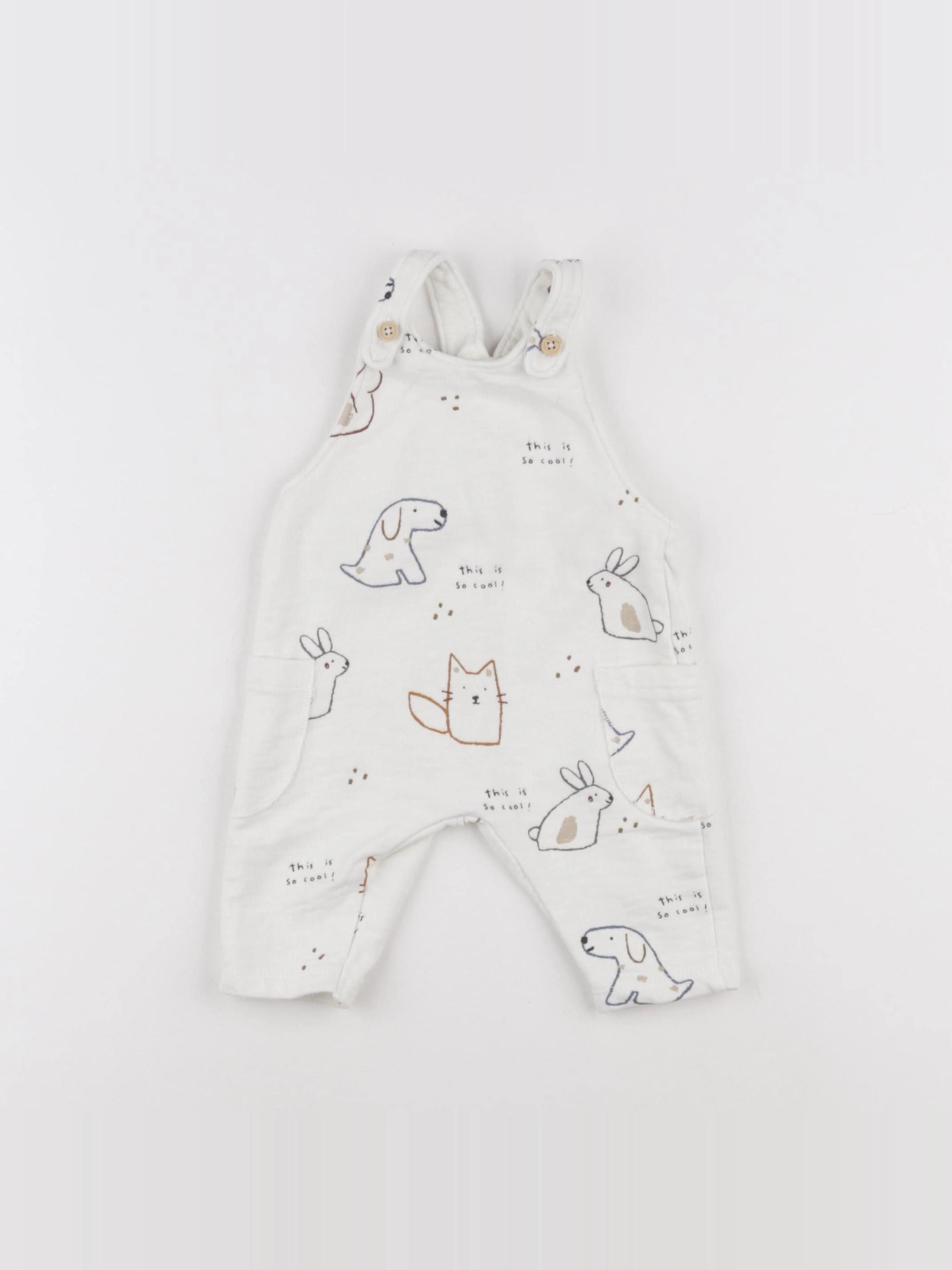 Zara - salopette beige - 1/3 mois