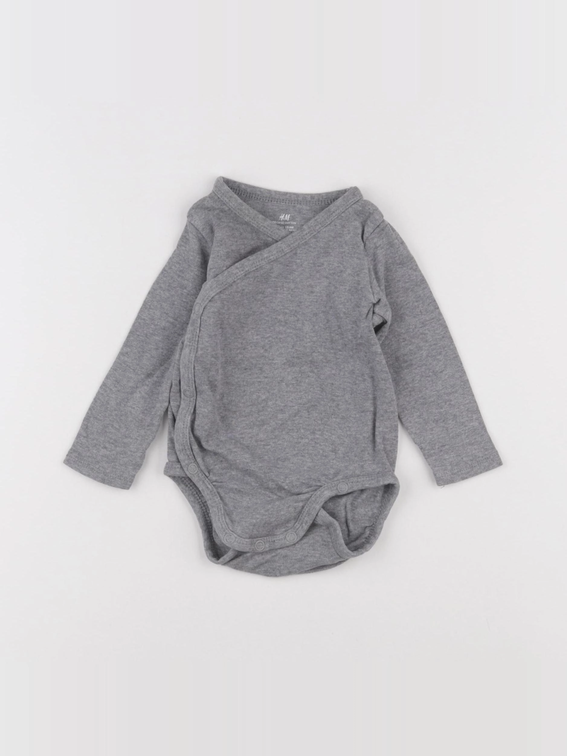 H&M - body gris - 3/6 mois