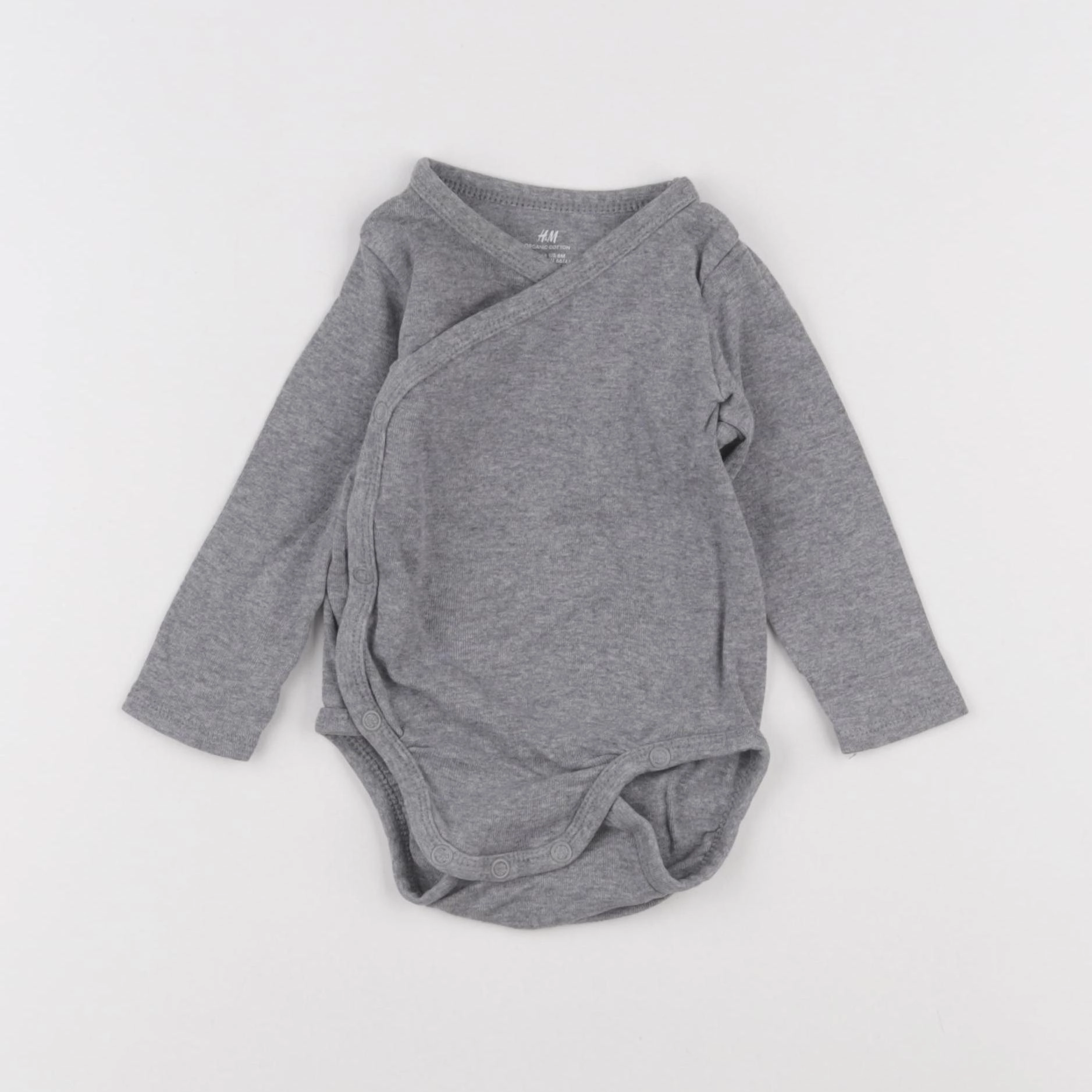 H&M - body gris - 3/6 mois