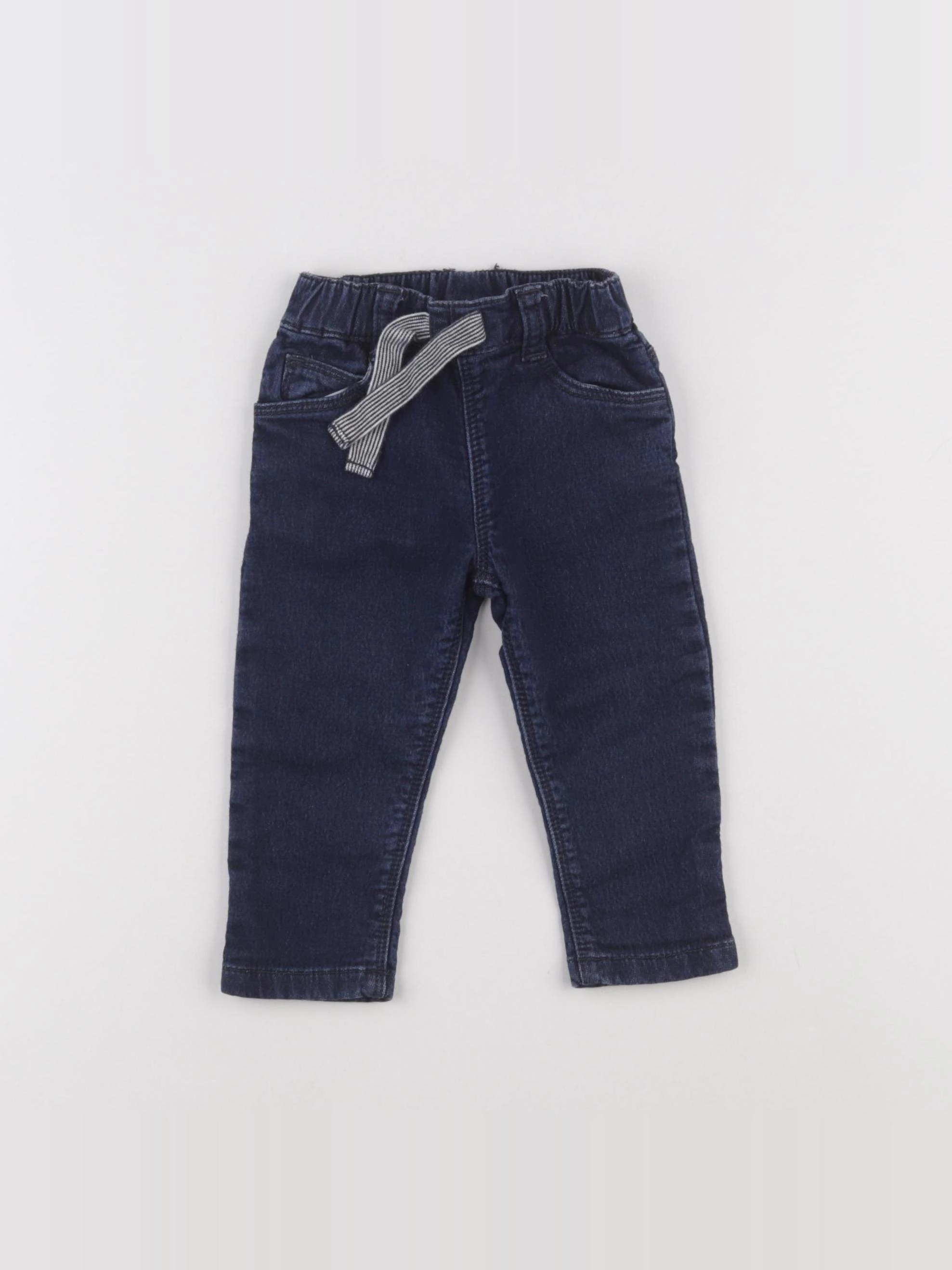 Petit Bateau - pantalon bleu - 6 mois