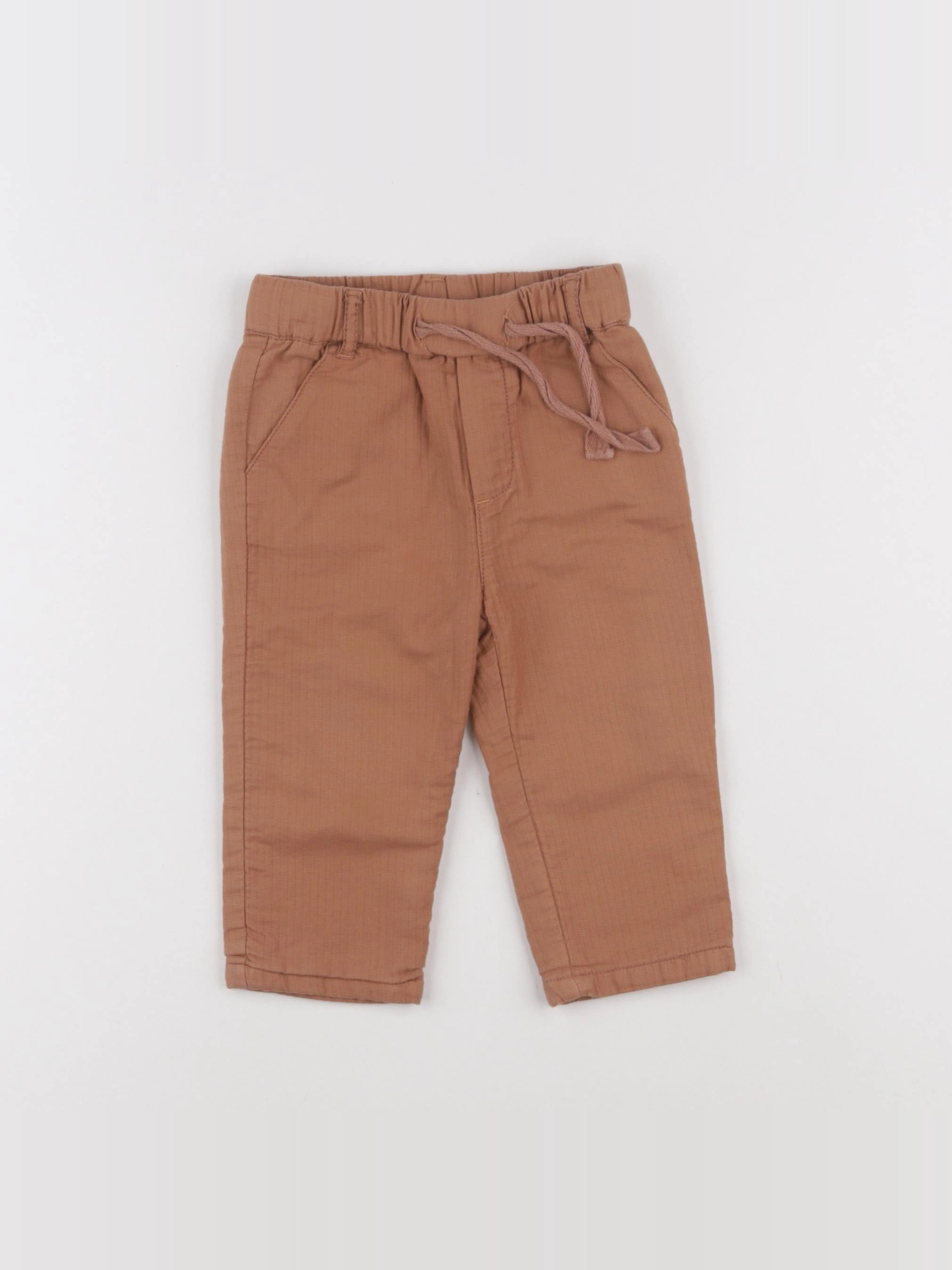 Natalys - pantalon doublé marron - 12 mois