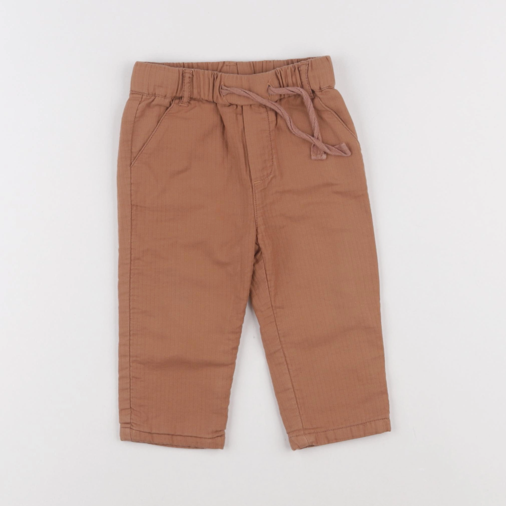 Natalys - pantalon doublé marron - 12 mois