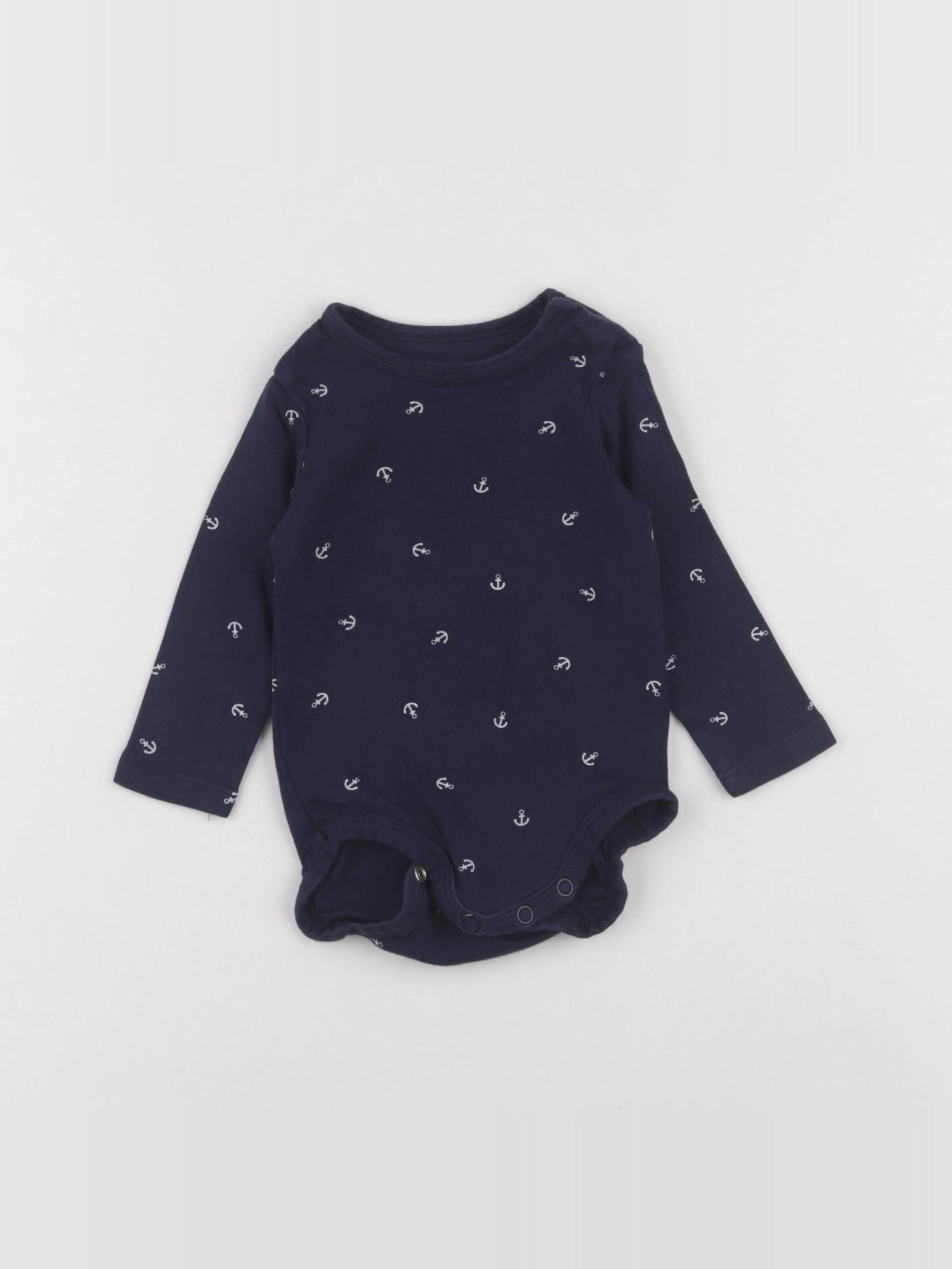 H&M - body bleu - 3 mois