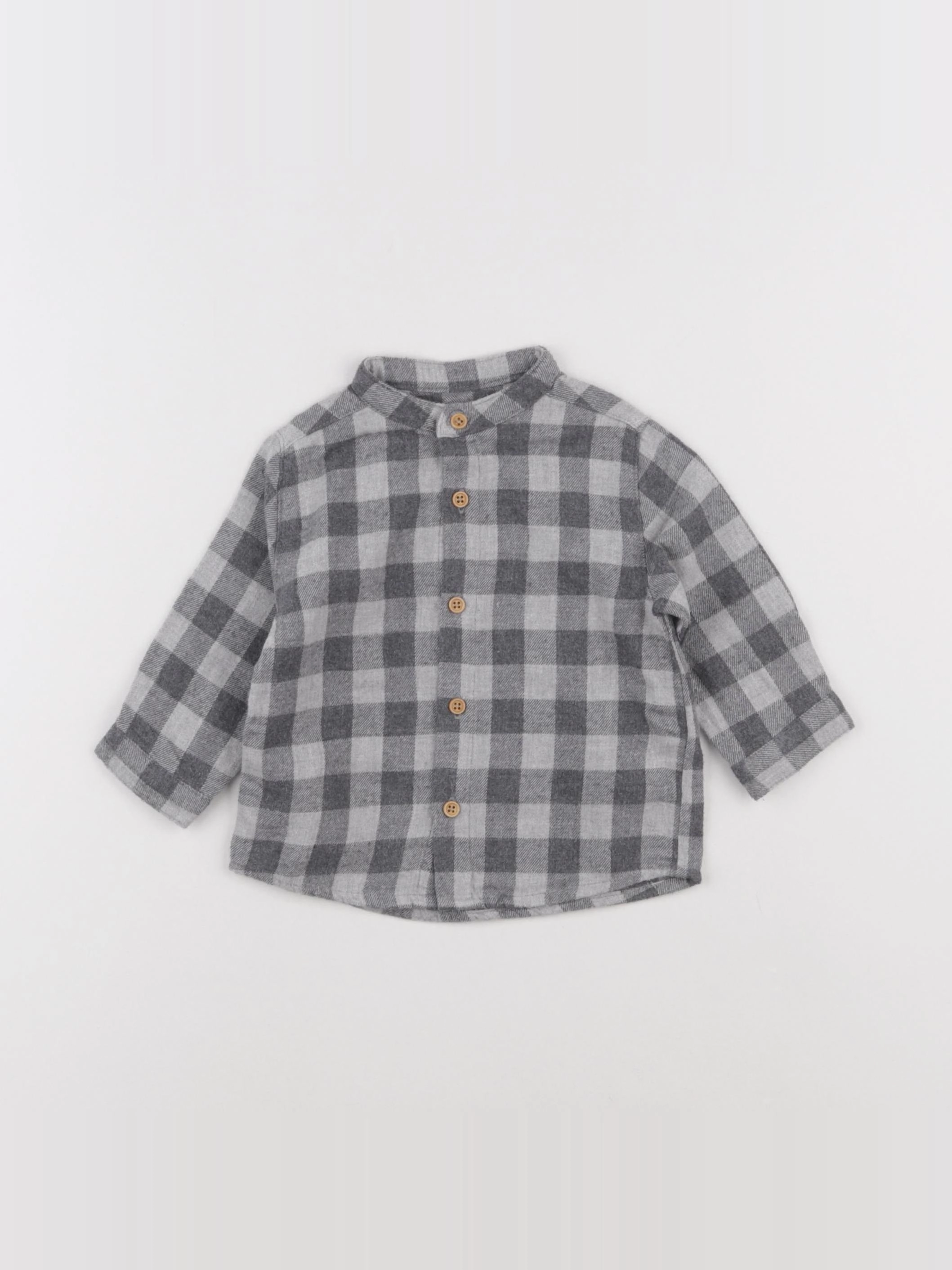 Boutchou - chemise gris - 6 mois