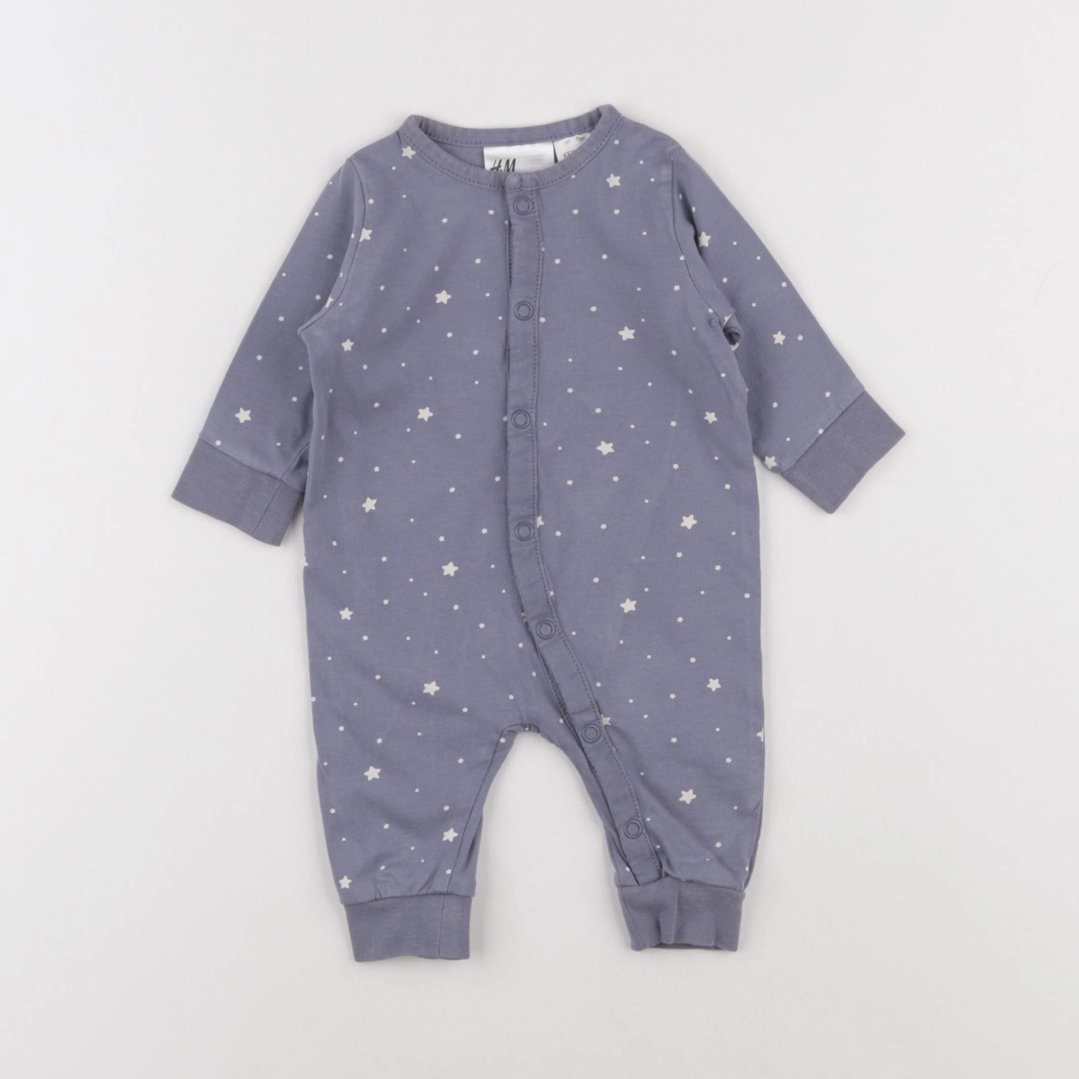H&M - pyjama coton bleu - 0/1 mois