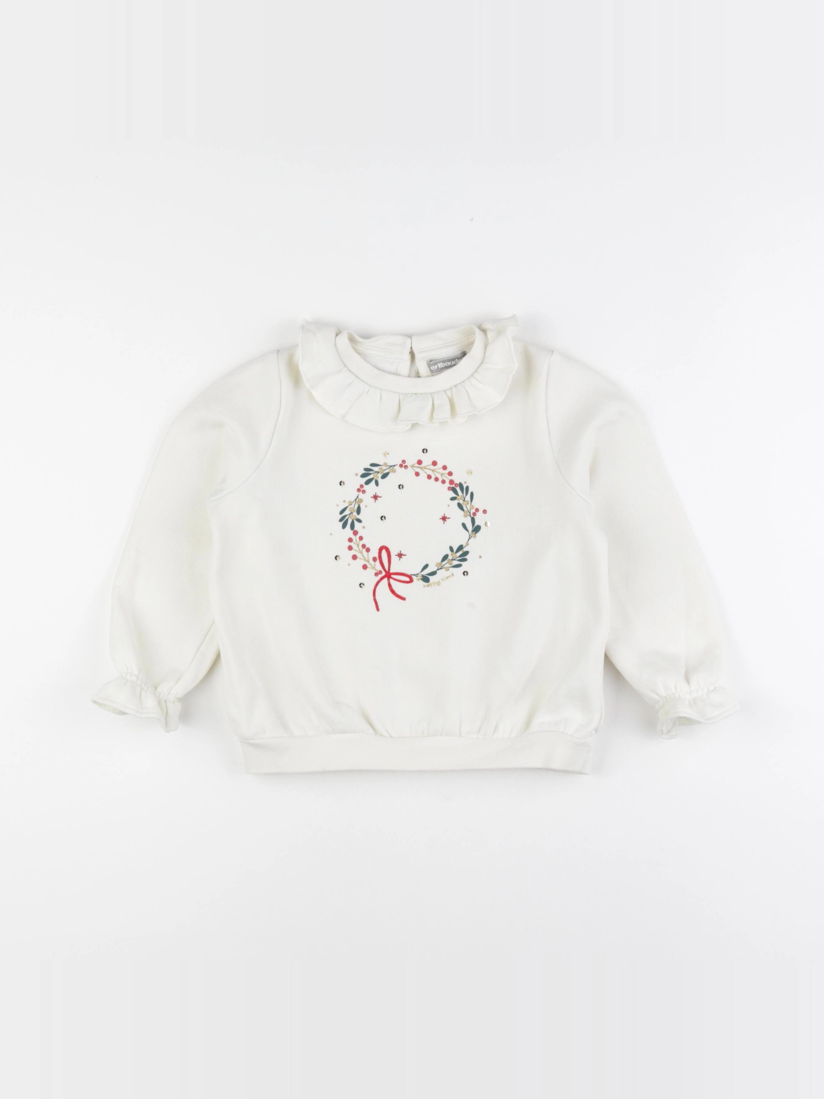 Vertbaudet - sweat beige - 5 ans