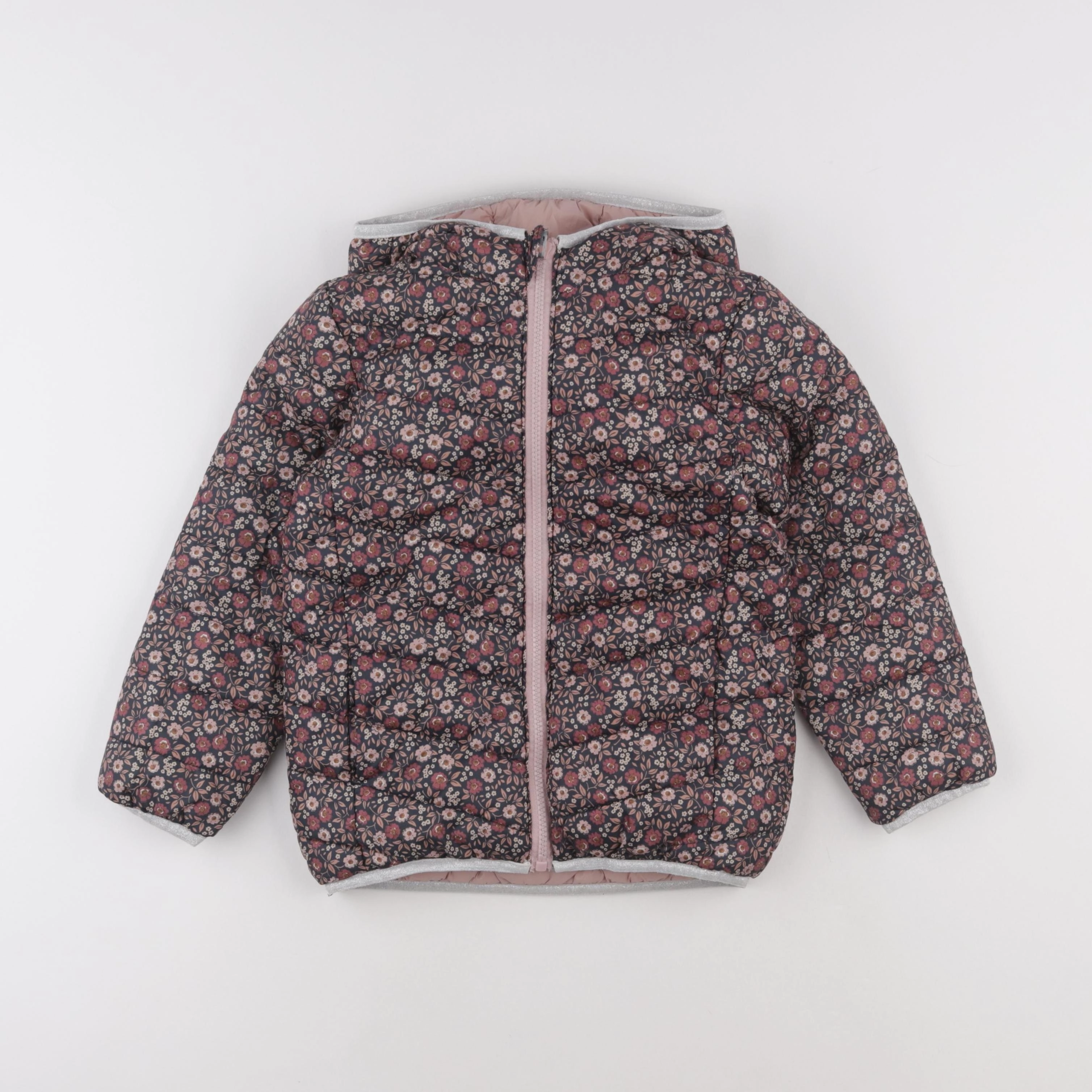 Vertbaudet - doudoune réversible rose - 7 ans