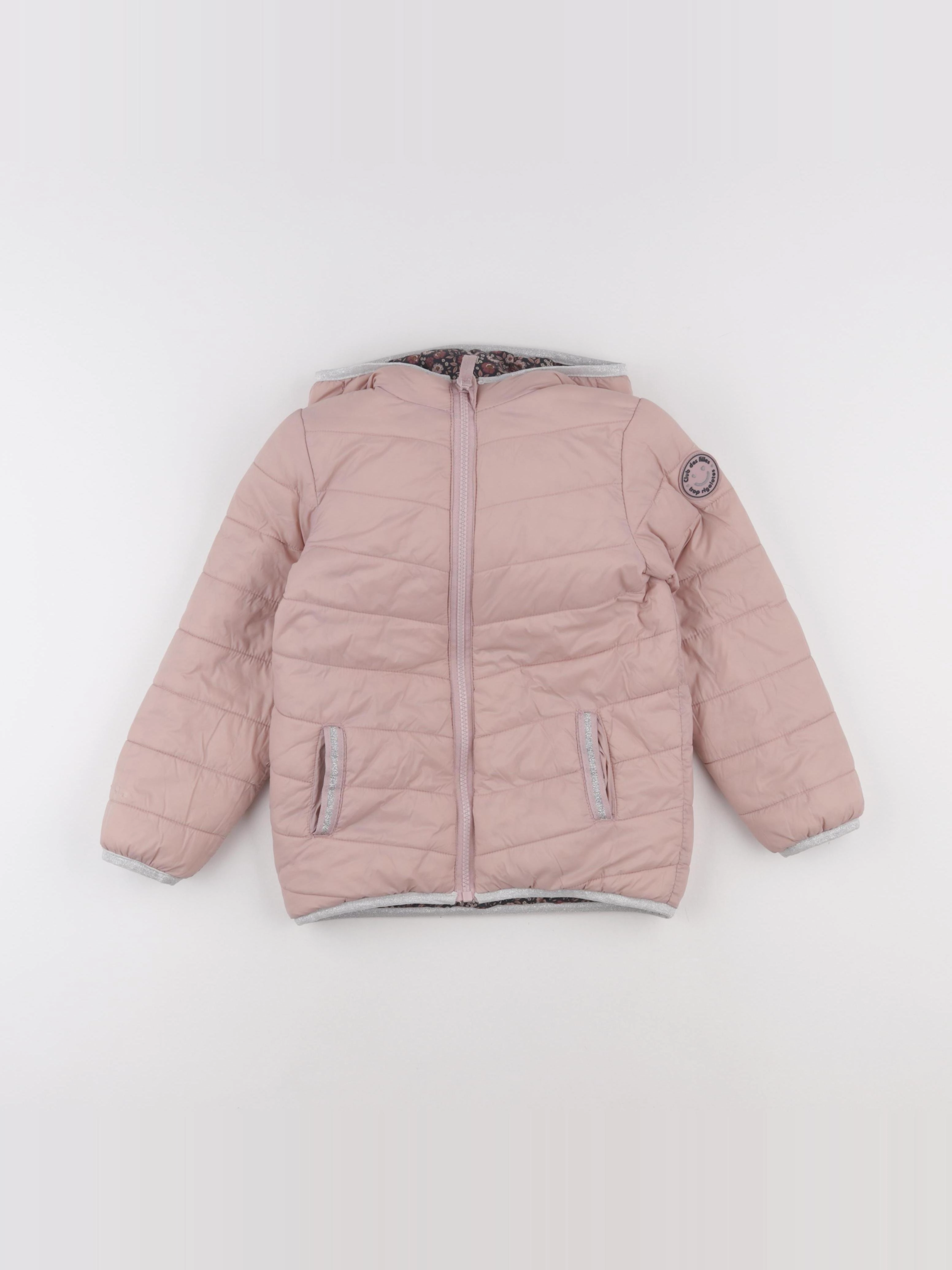 Vertbaudet - doudoune réversible rose - 7 ans