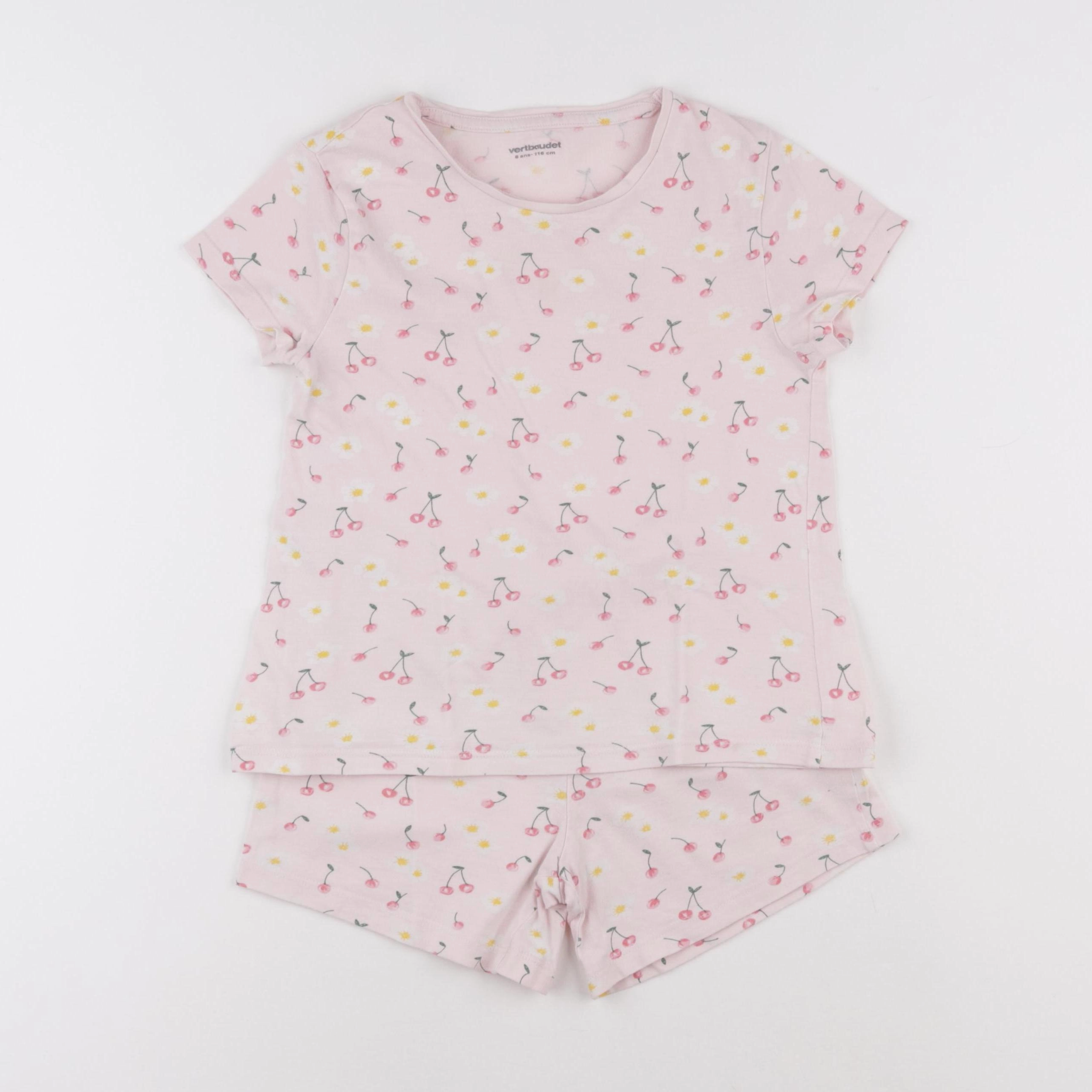 Vertbaudet - pyjama coton rose - 6 ans