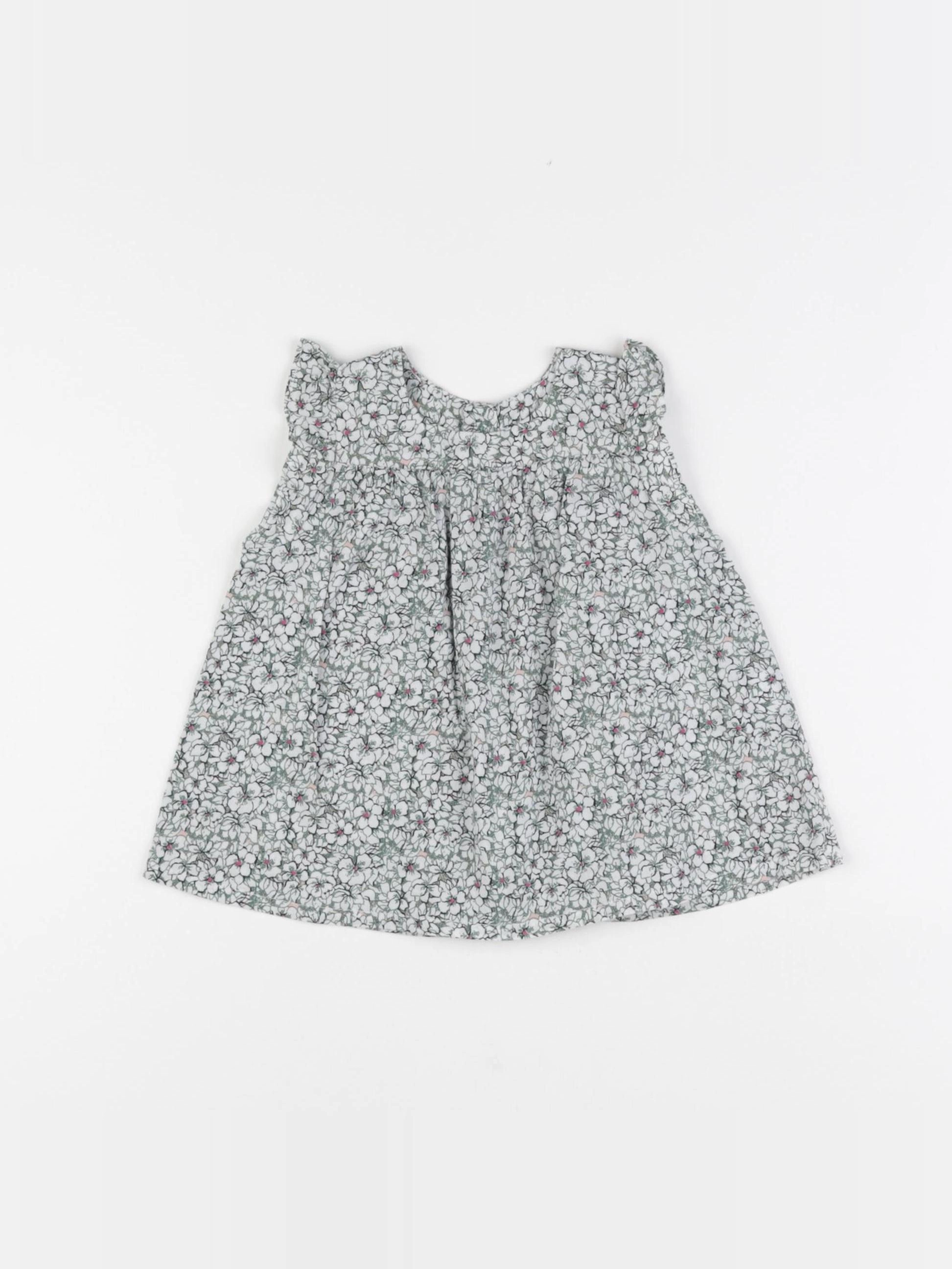 Boutchou - blouse vert - 12 mois