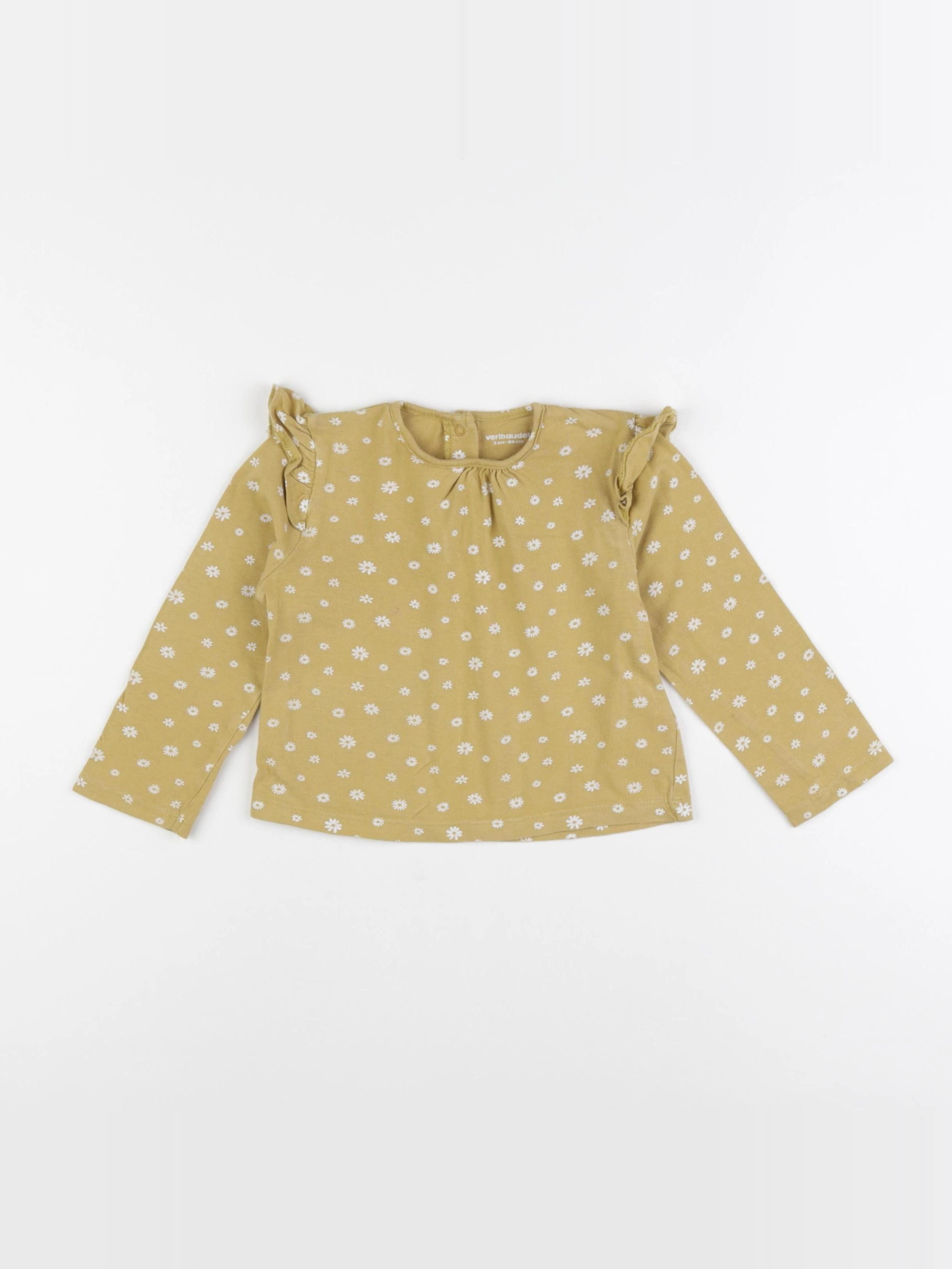 Vertbaudet - tee-shirt jaune - 2 ans
