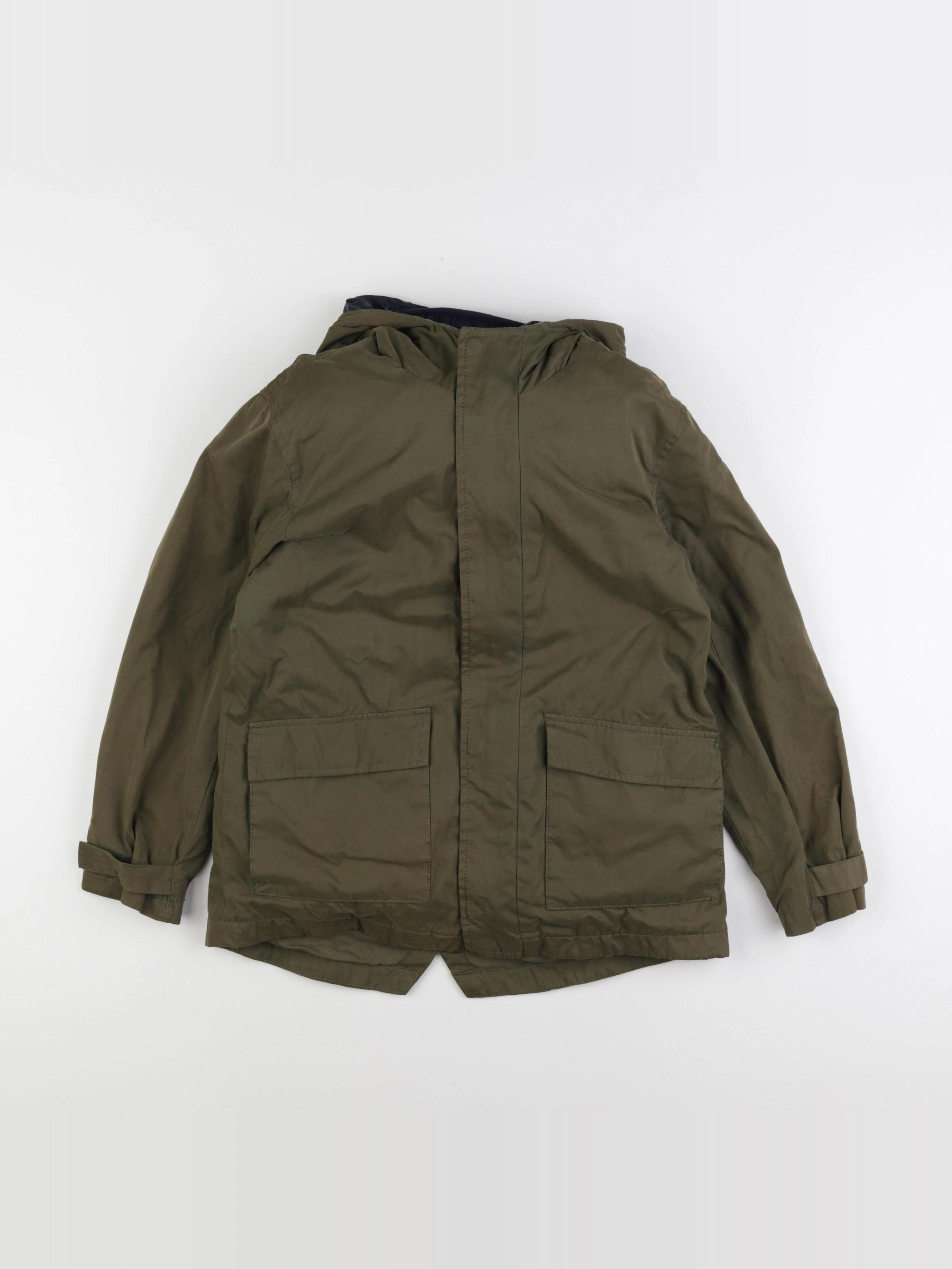 Vertbaudet - manteau doublure amovible vert - 10 ans