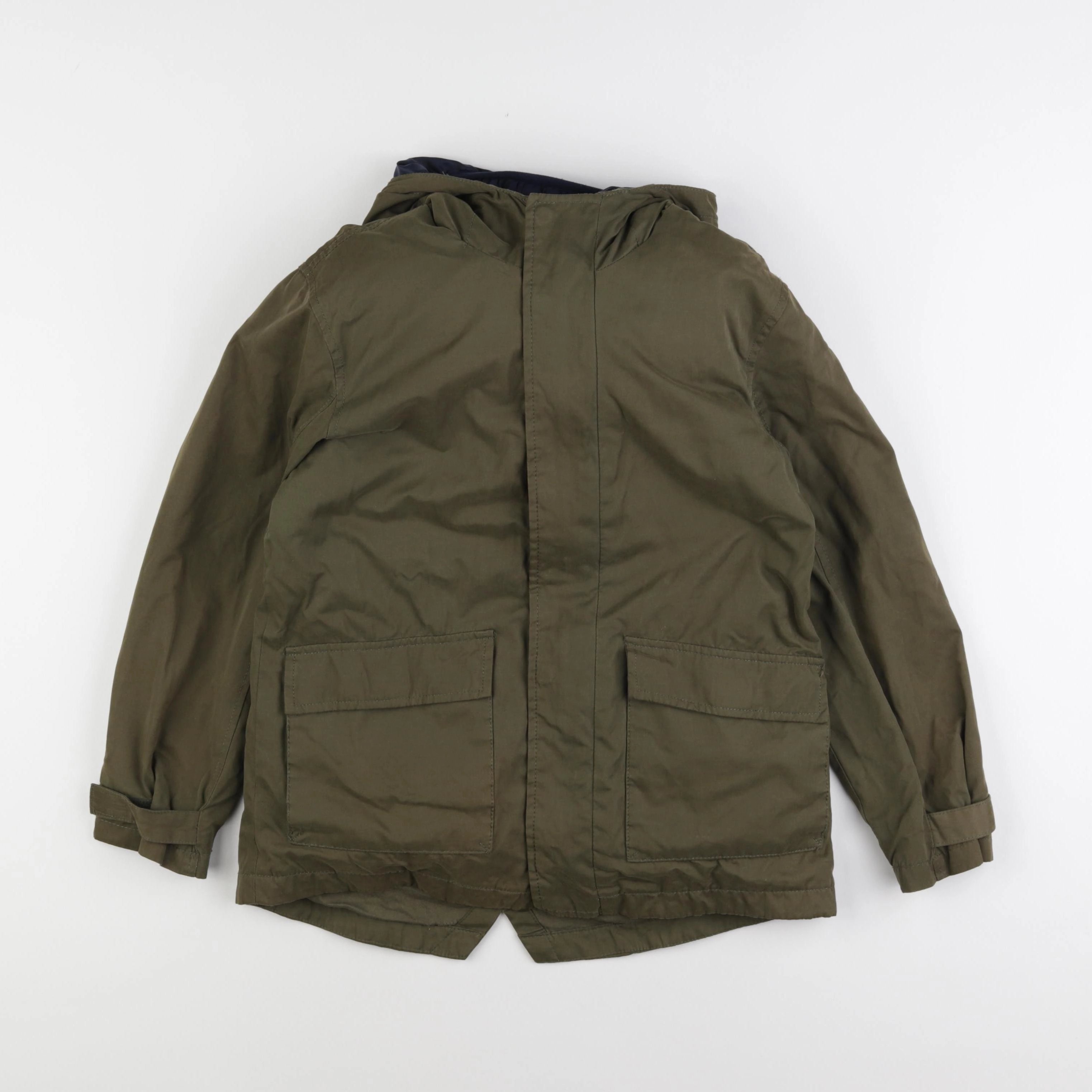 Vertbaudet - manteau doublure amovible vert - 10 ans