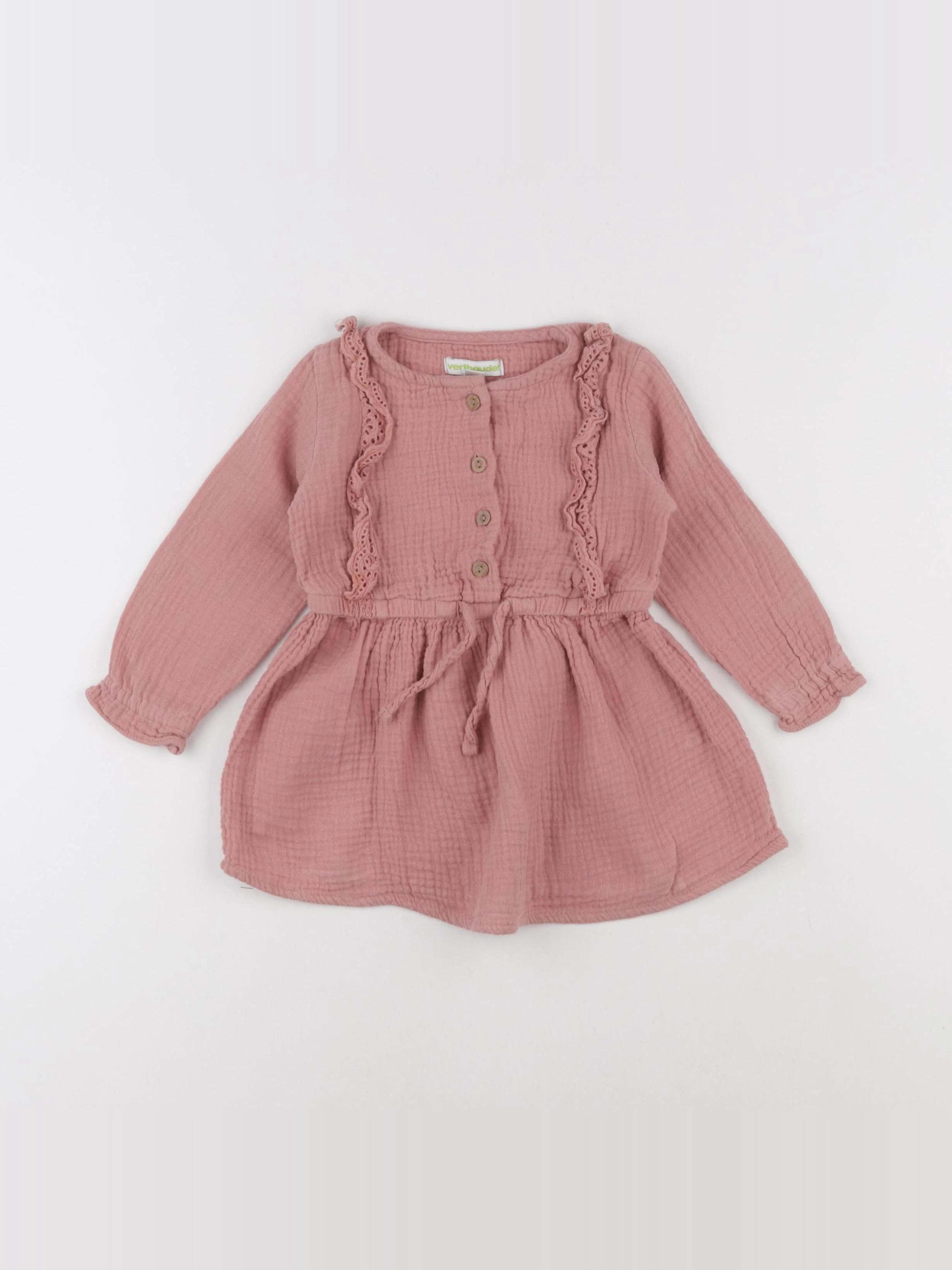 Vertbaudet - robe rose - 2 ans
