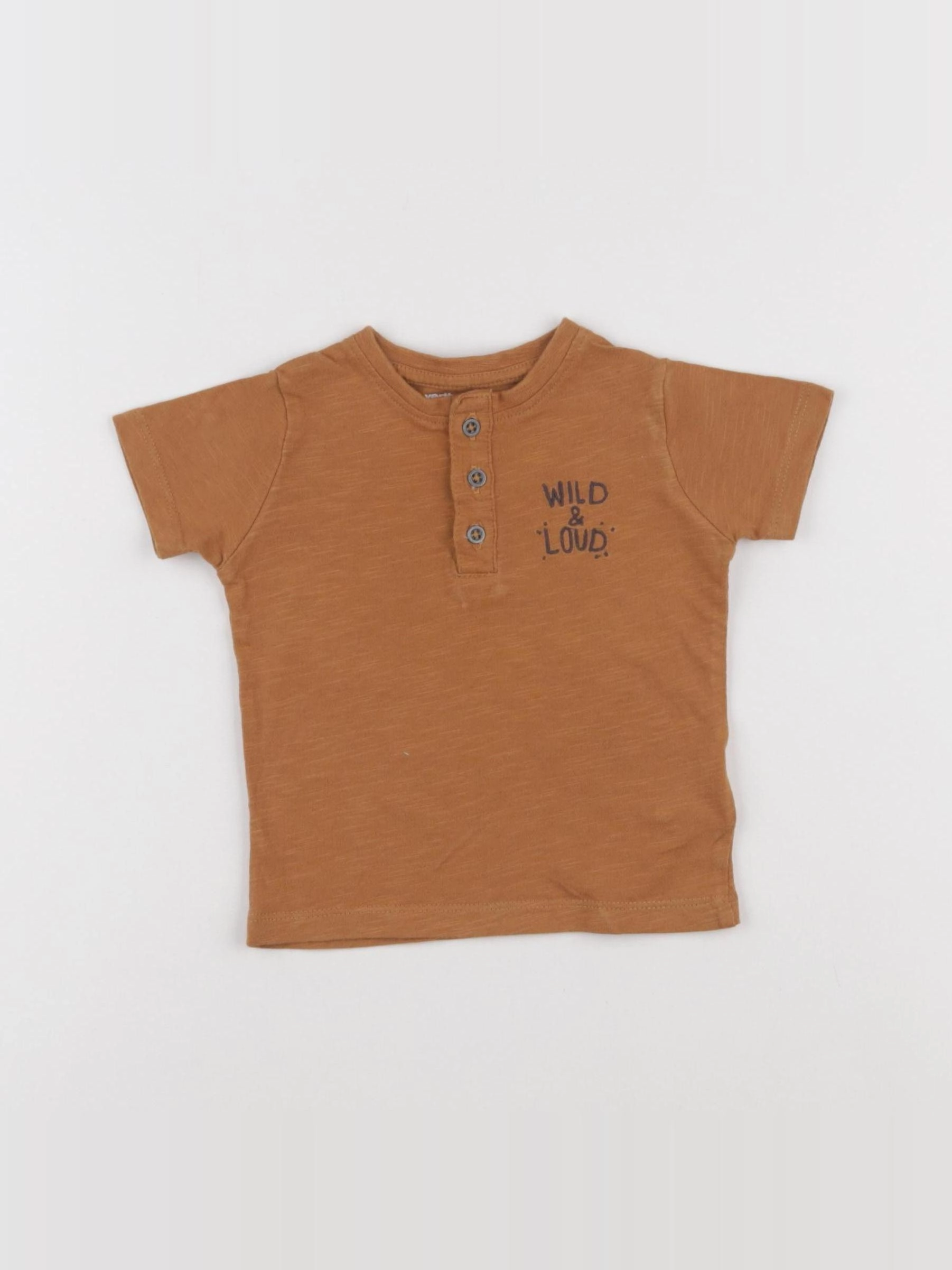 Vertbaudet - tee-shirt marron - 6 mois