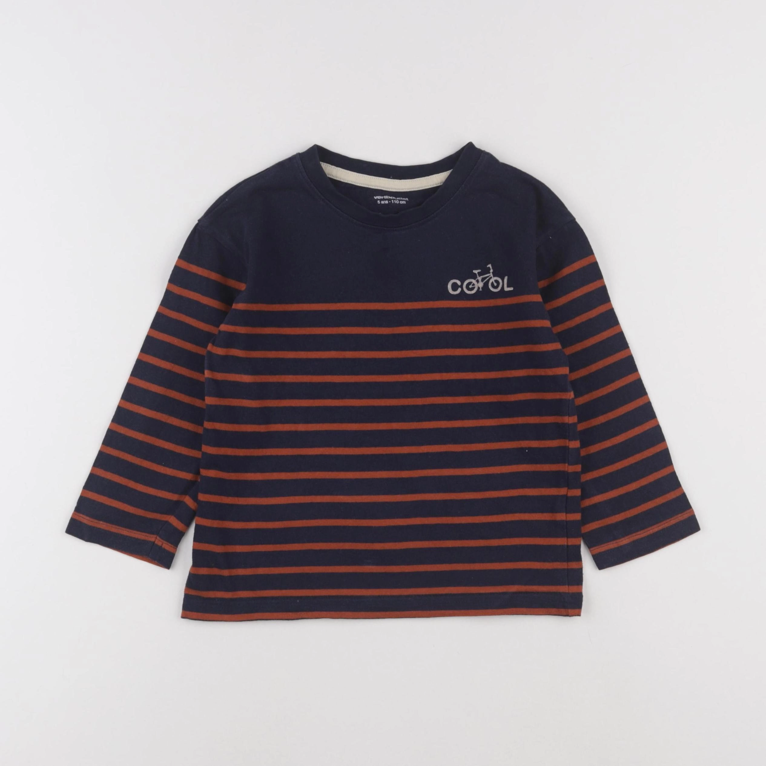 Vertbaudet - tee-shirt bleu - 5 ans