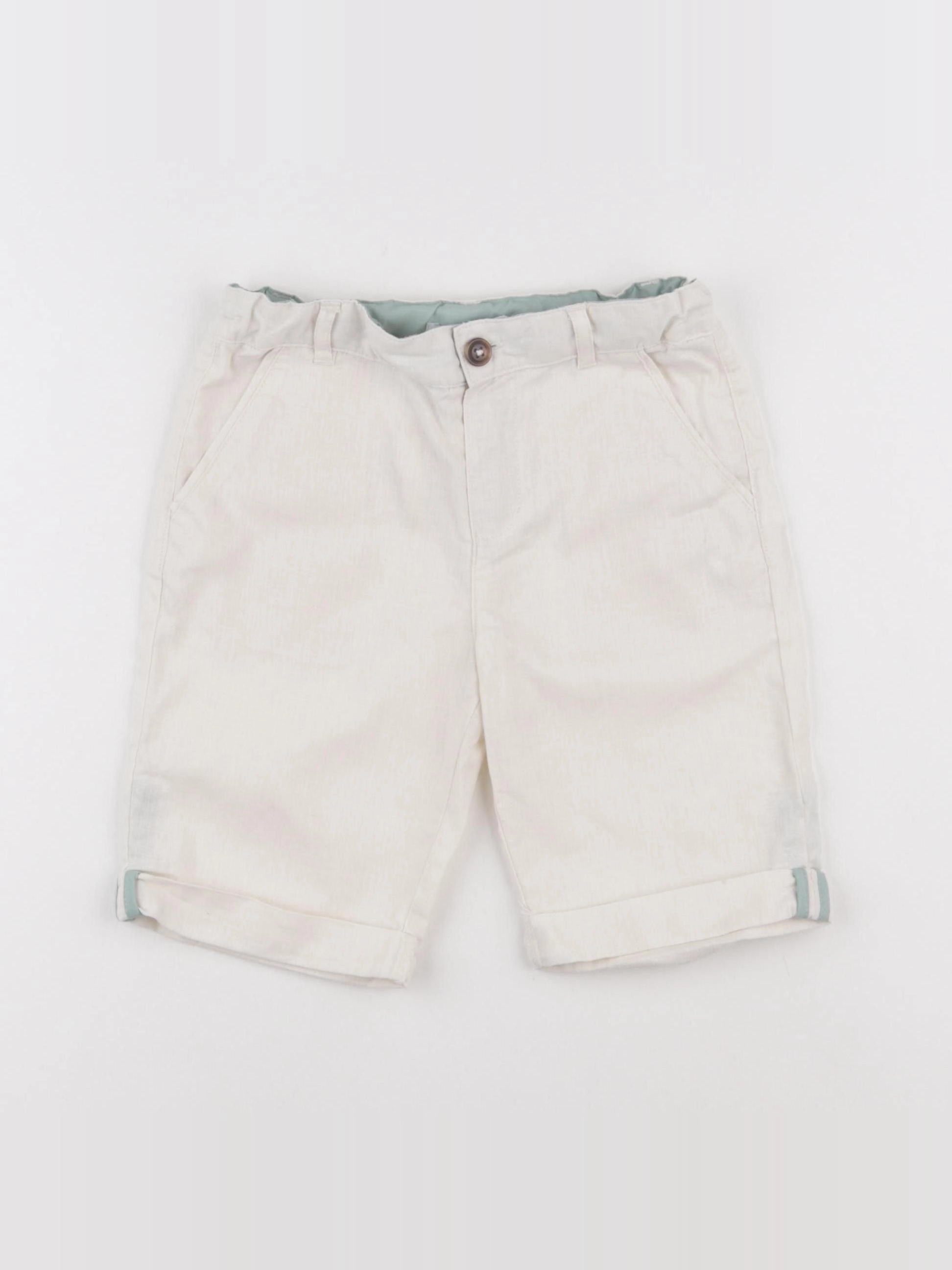 Vertbaudet - short coton beige - 5 ans