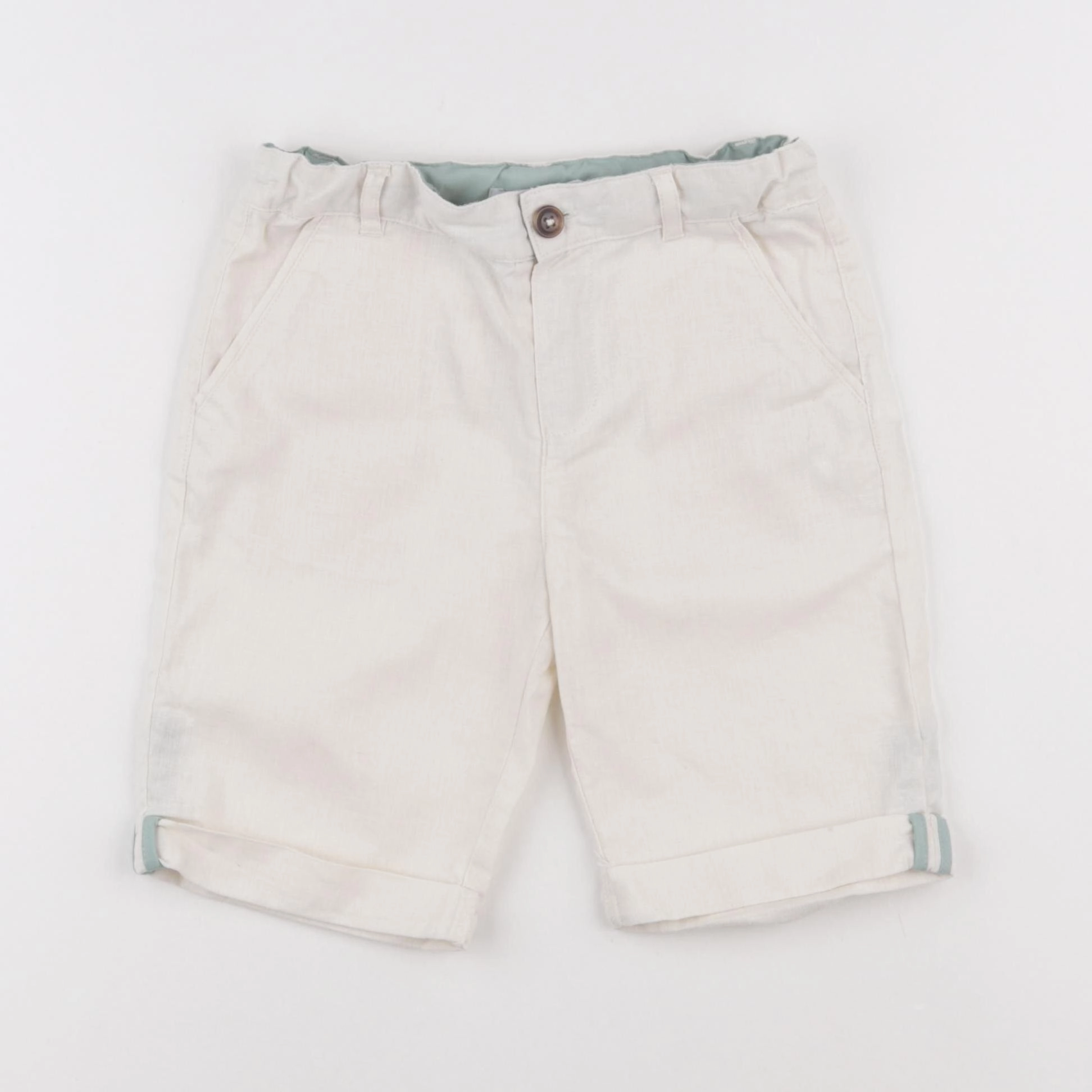 Vertbaudet - short coton beige - 5 ans