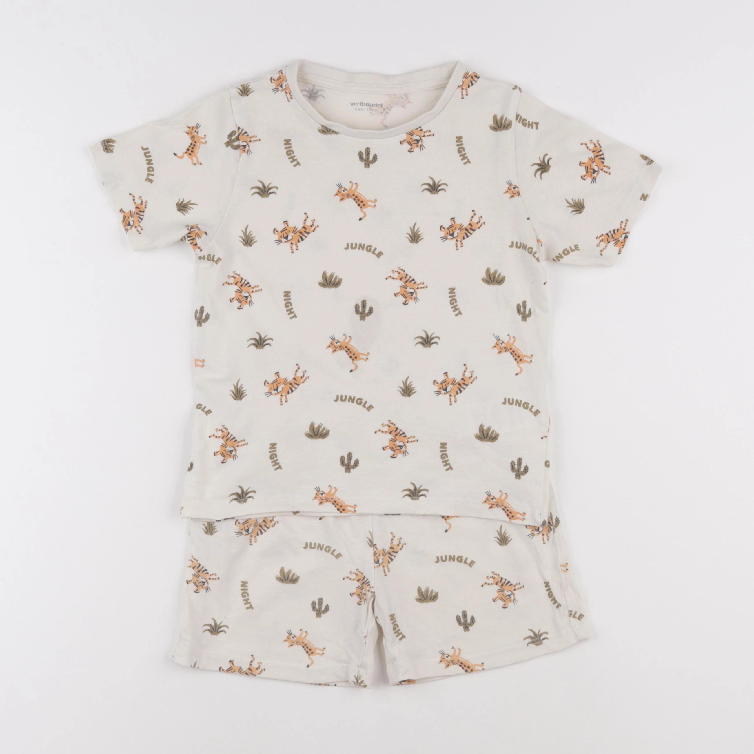 Vertbaudet - pyjama coton beige - 5 ans