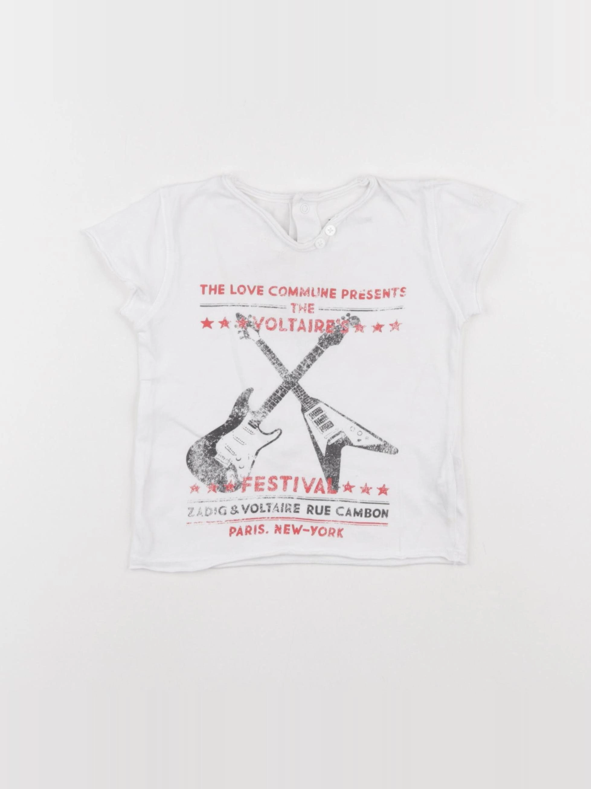 Zadig & Voltaire - tee-shirt blanc - 18 mois