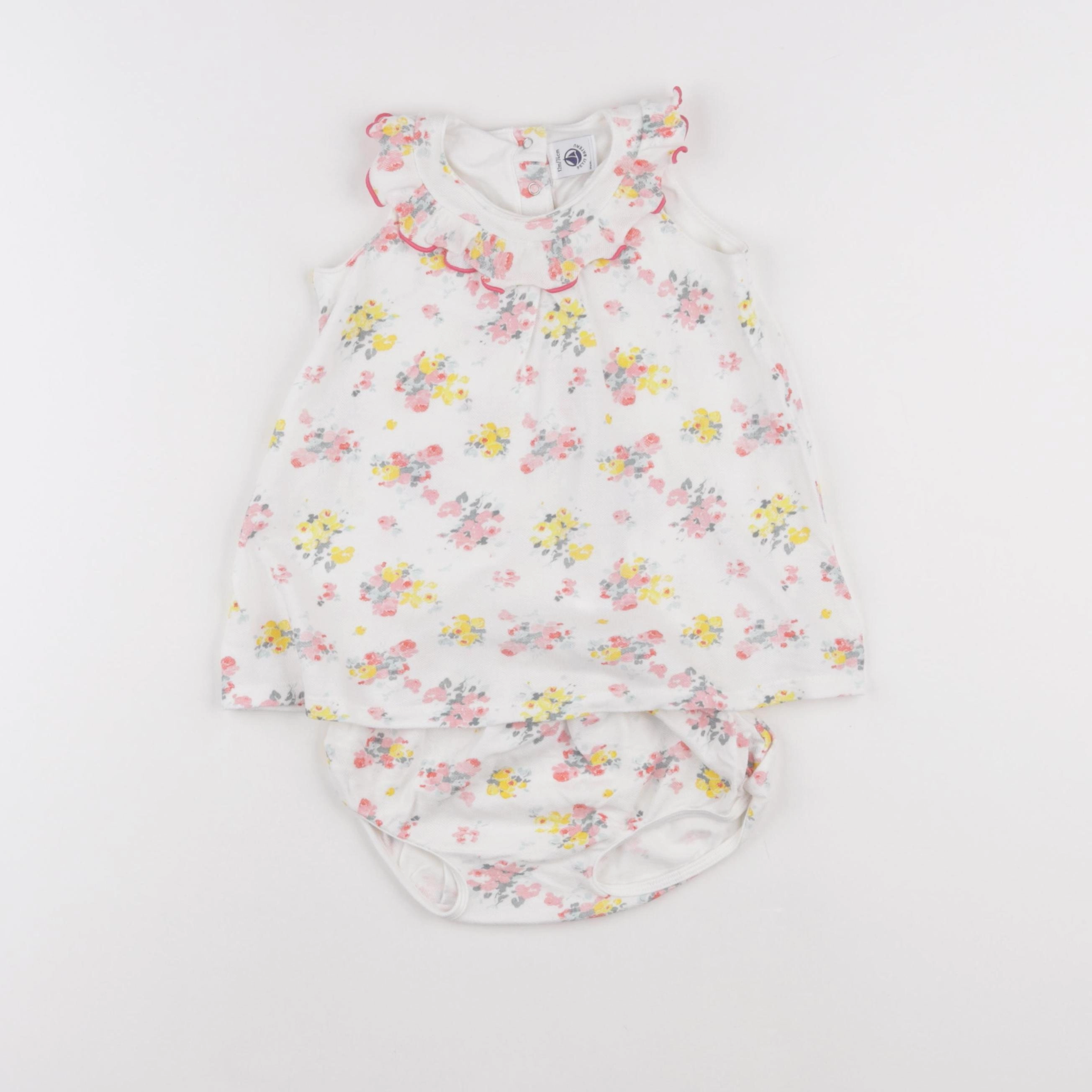 Petit Bateau - robe multicolore - 12 mois